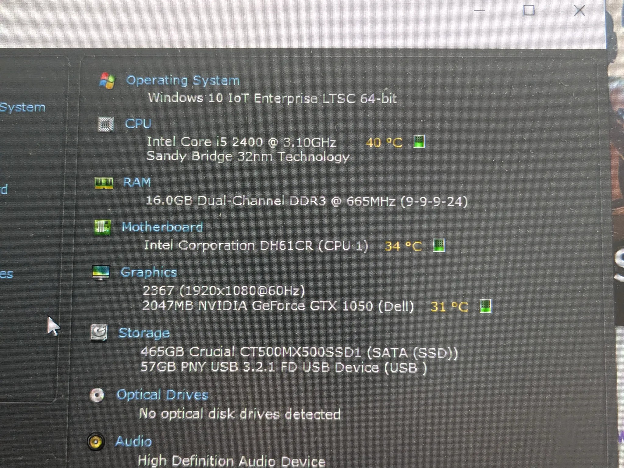 Budget Gamer | i5-2400, 16GB RAM, 480GB SSD, GTX 1050 2GB, Win10, WiFi