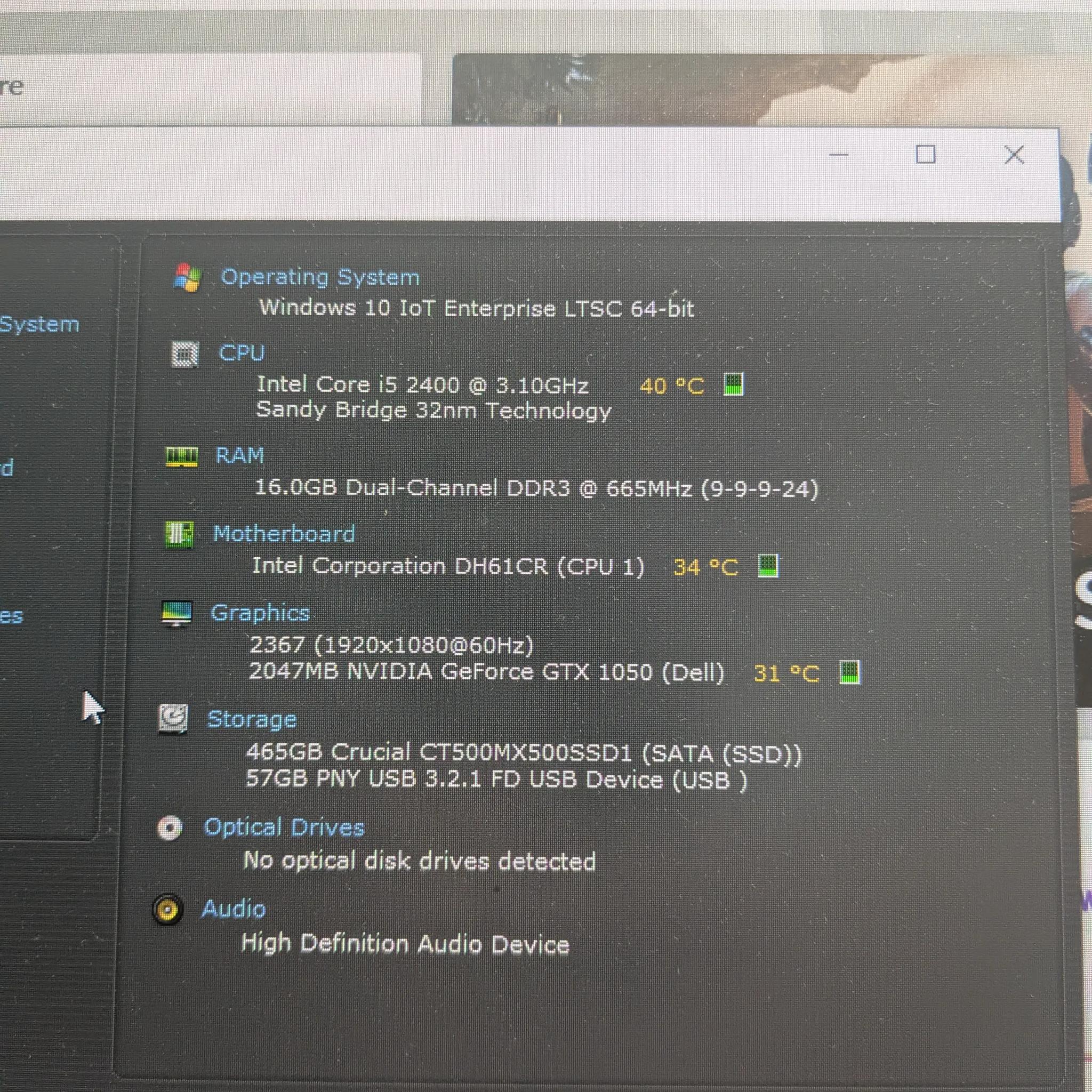 Budget Gamer | i5-2400, 16GB RAM, 480GB SSD, GTX 1050 2GB, Win10, WiFi