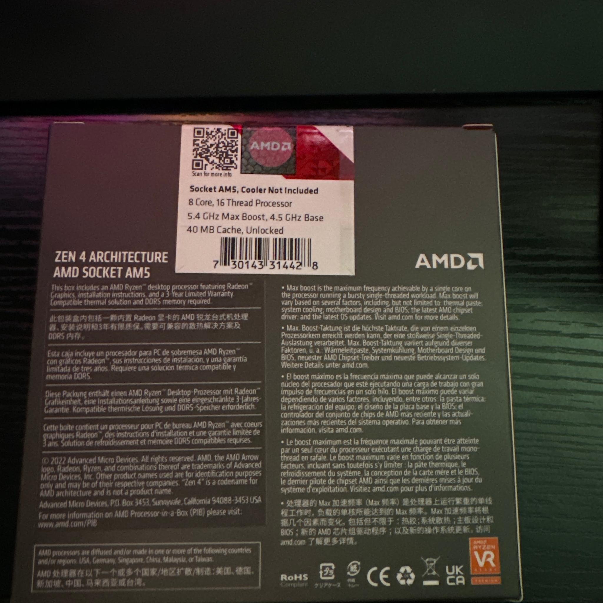Ryzen 7 7700x - Brand New
