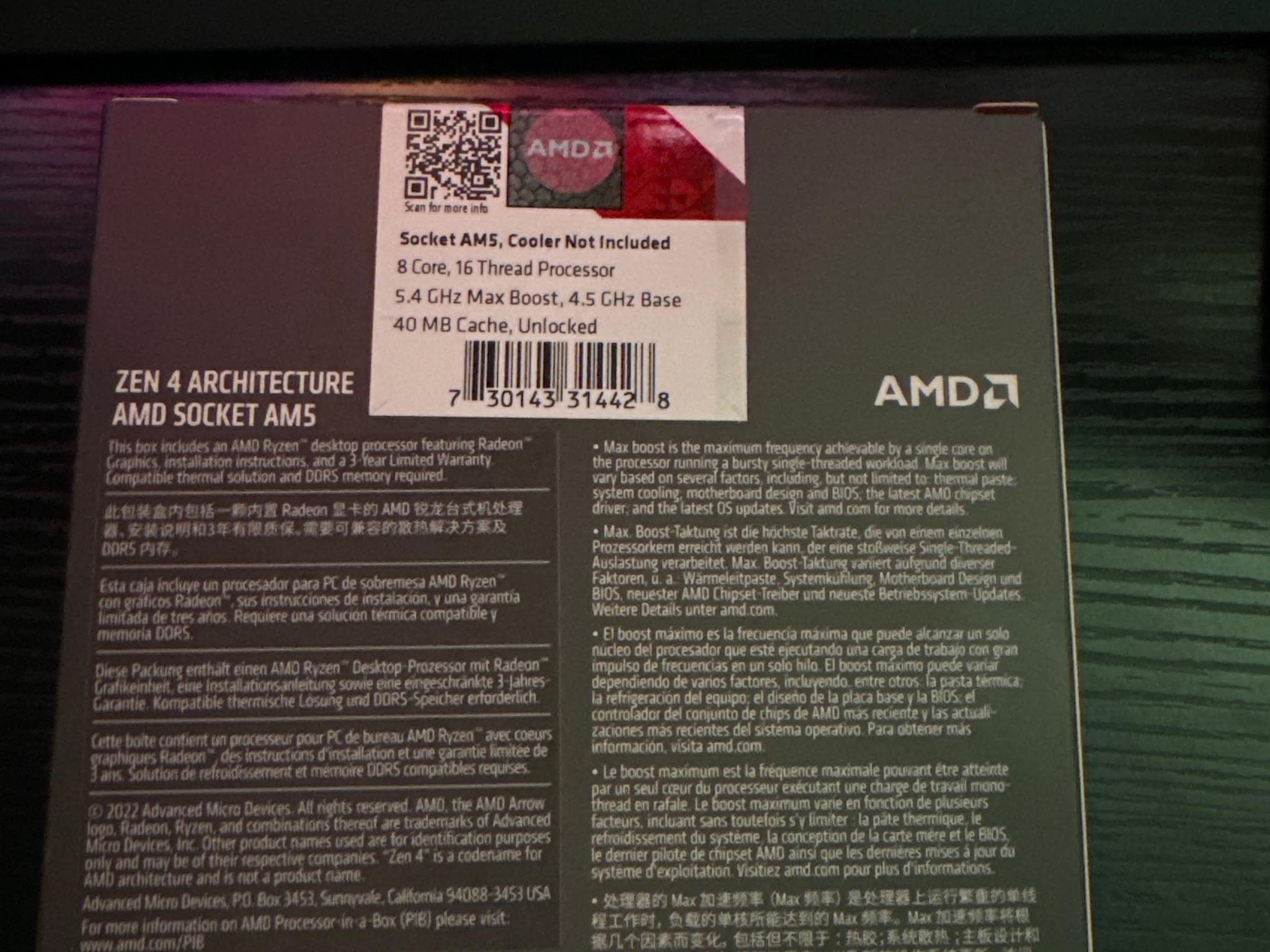 Ryzen 7 7700x - Brand New