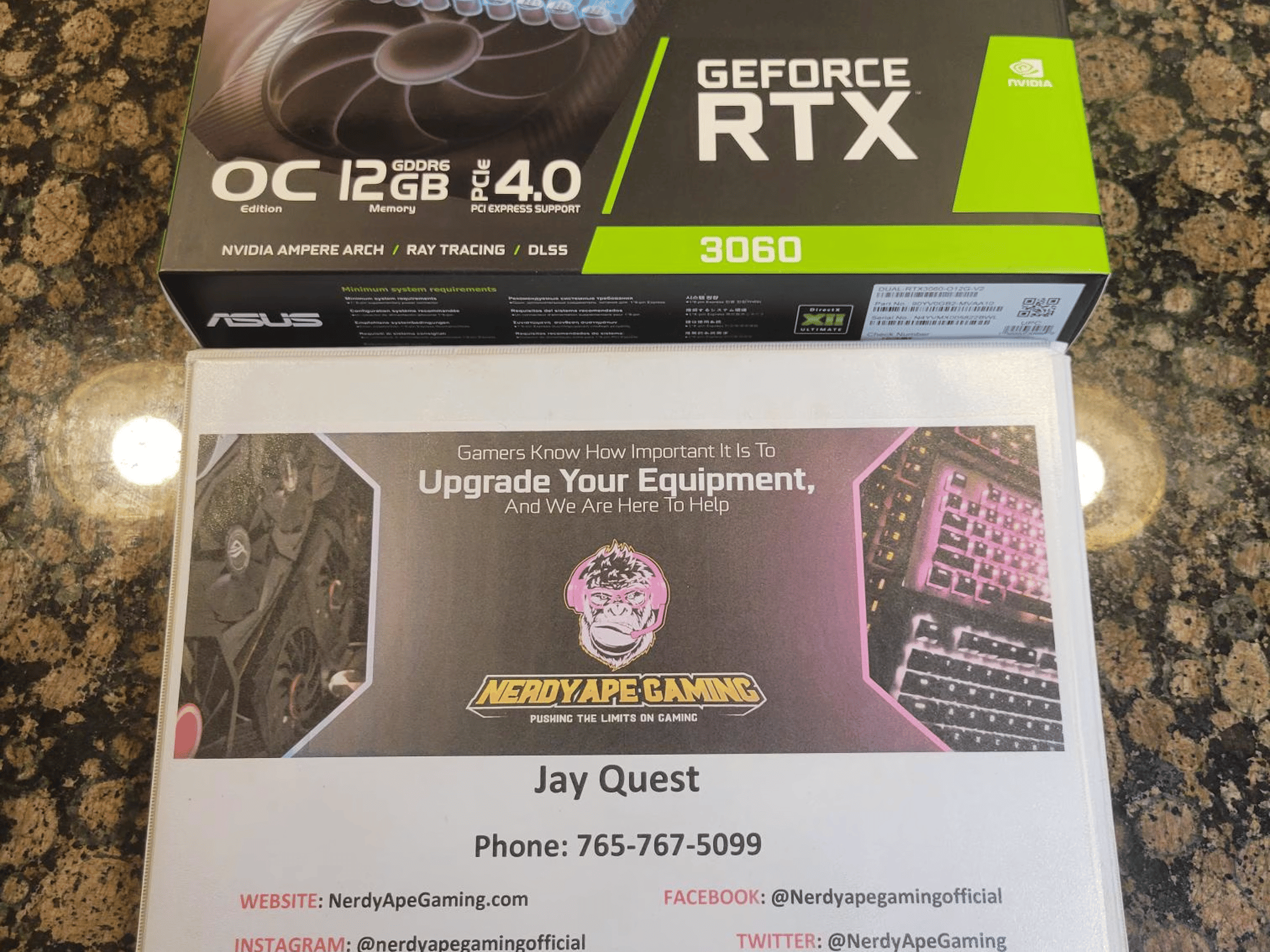 !!!BRAND NEW, UNOPENED + FREE SHIPPING!!! Asus NVIDIA GeForce RTX 3060 Graphic Card - 12 GB GDDR6 