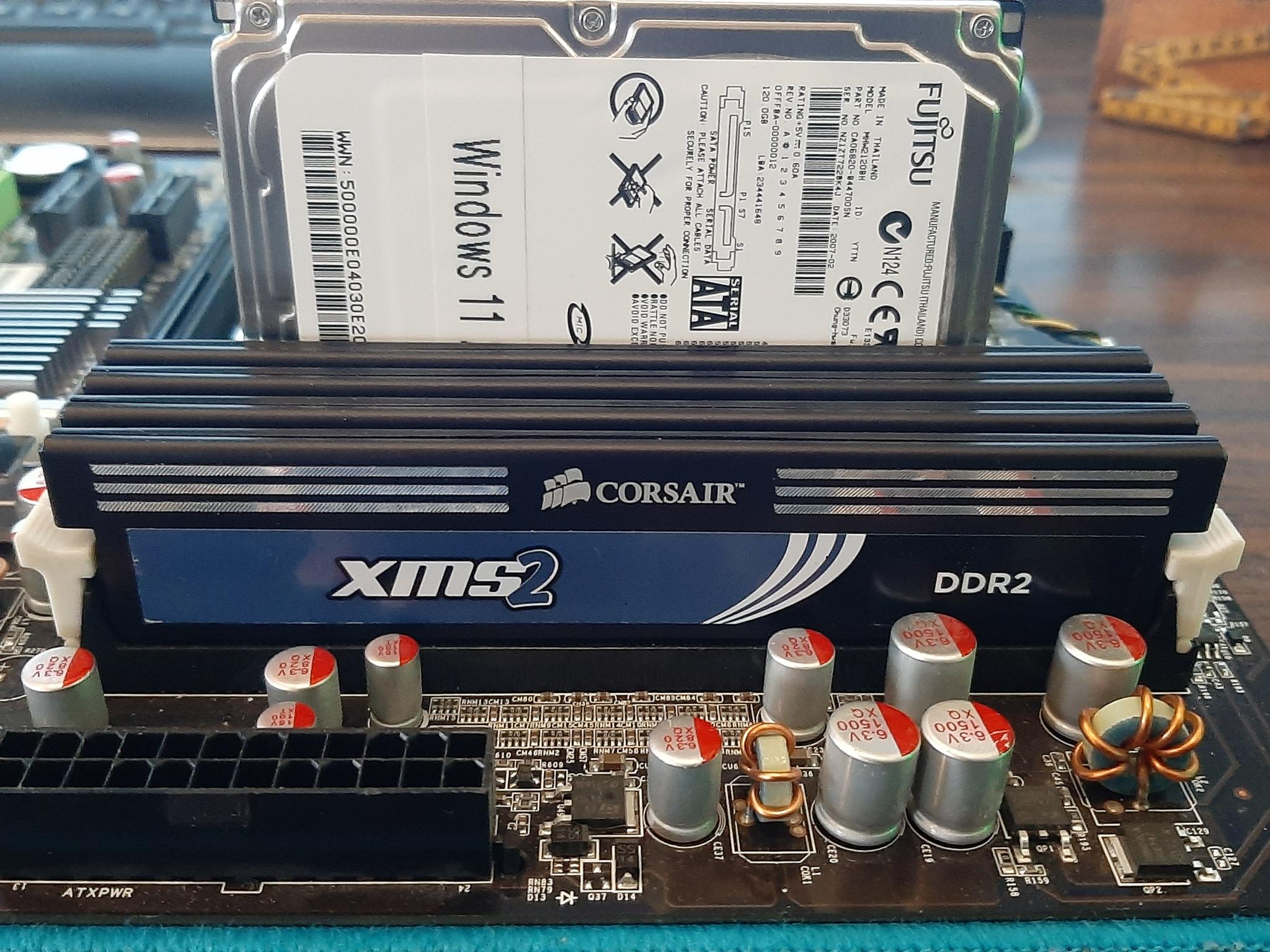 Retro XFX 750A Motherboard with CPU, RAM, Cooler, etc.