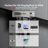 DisplayPort to VGA Cable 6ft Display Port DP to VGA 1080P@60Hz Adapter Converter Male 2 male Braided