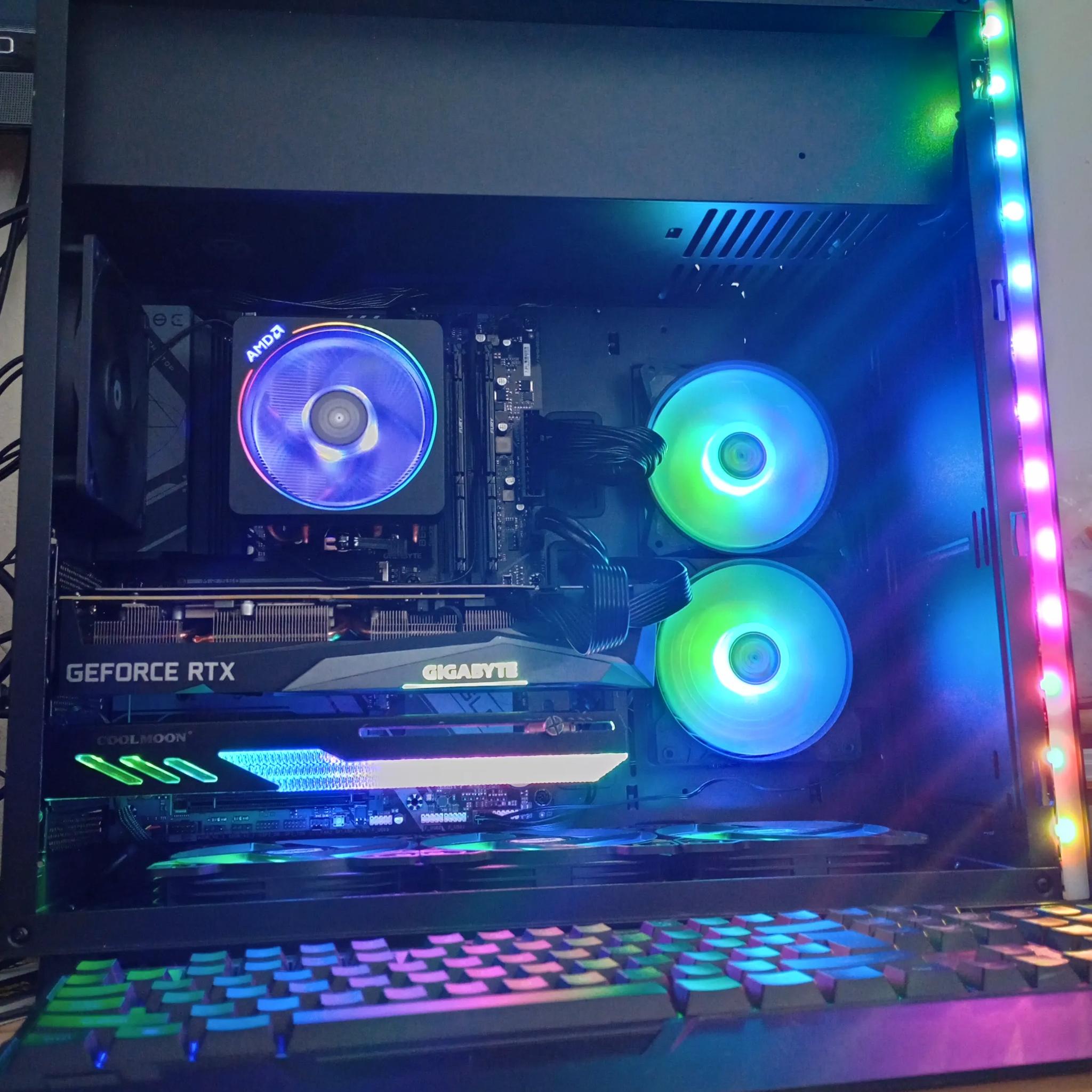 Ryzen 5 7500F, RTX 3060TI w/8gb VRAM, 16gb DDR5 RAM, 1TB SSD, 650 Watt PSU