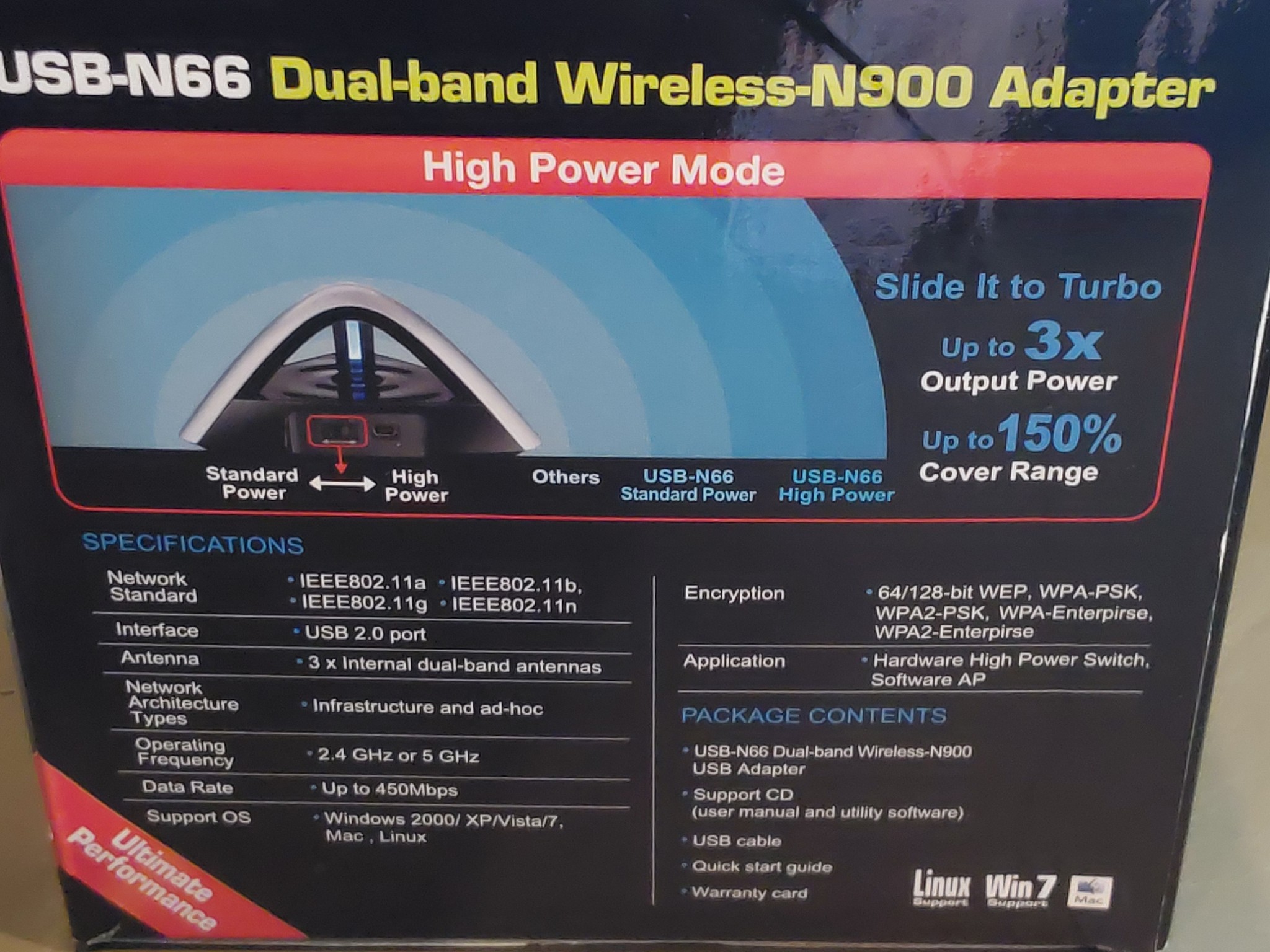ASUS USB-N66 Dual-band N900 WiFi USB Wireless Adapter