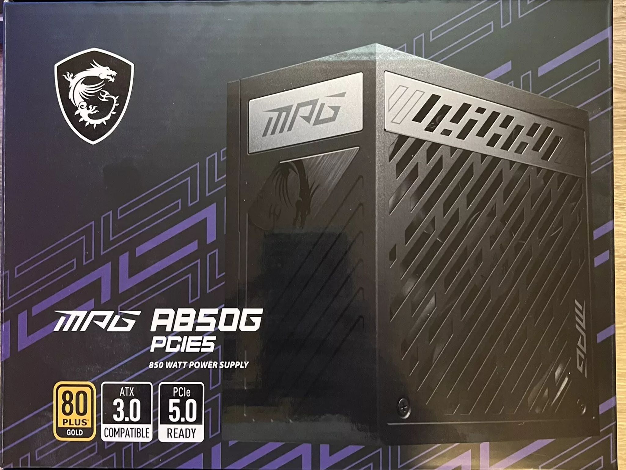 MSI MPG A850G PCIE 5 80 Plus Gold 850W ATX3.0 Power Supply