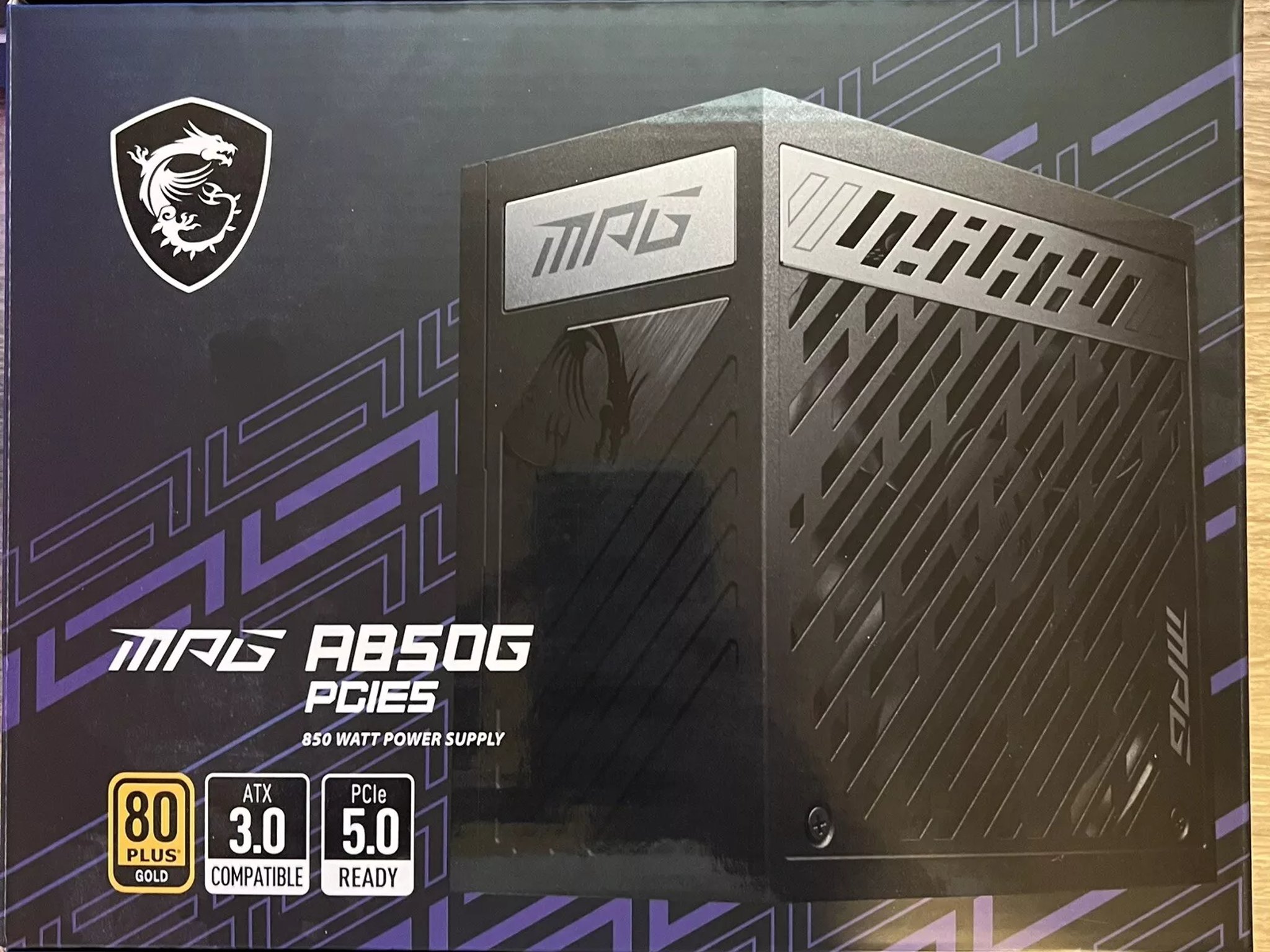 MSI MPG A850G PCIE 5 80 Plus Gold 850W ATX3.0 Power Supply