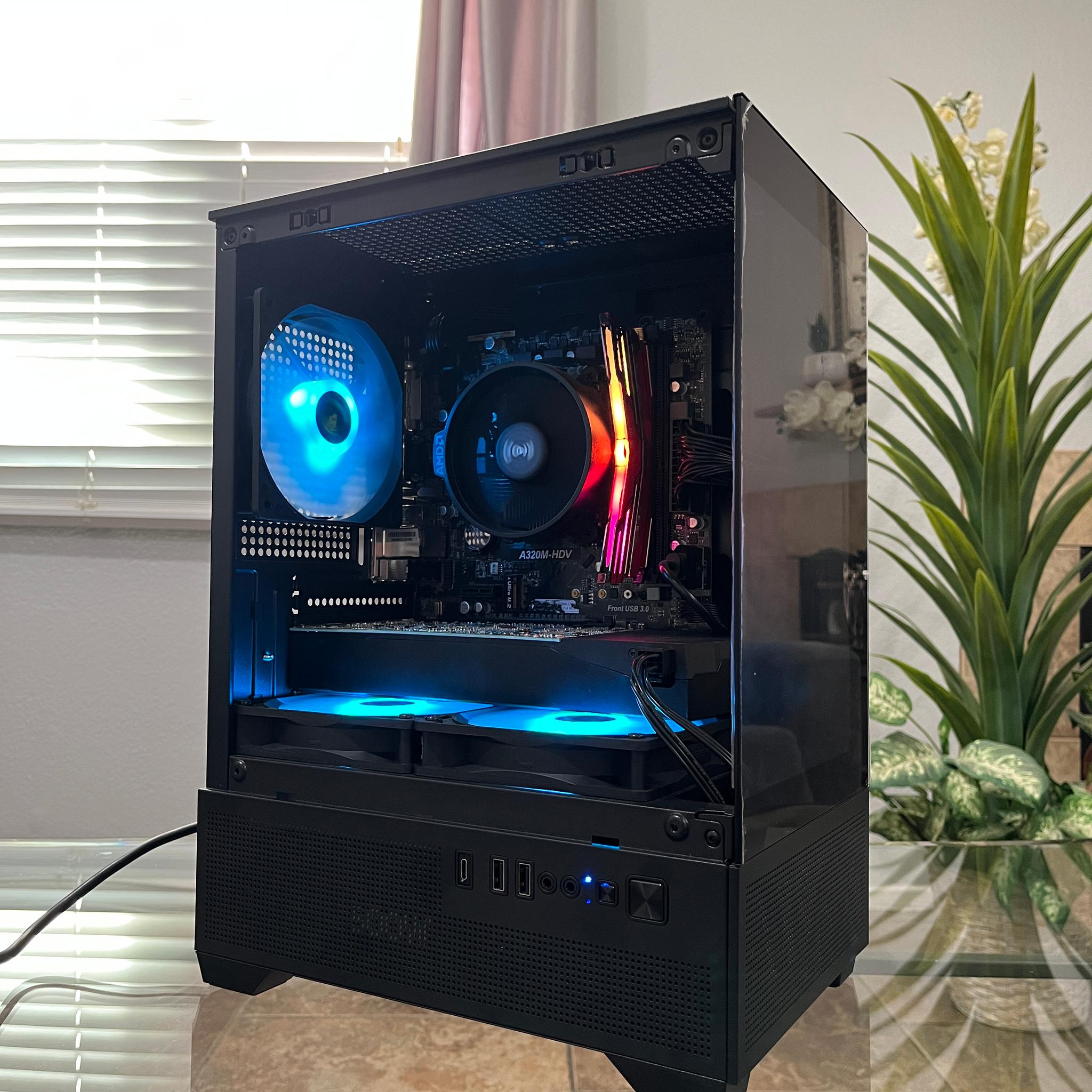 GTX 1060 6GB, Ryzen 5 2600, 8GB RAM | Black RGB Gaming Computer/PC