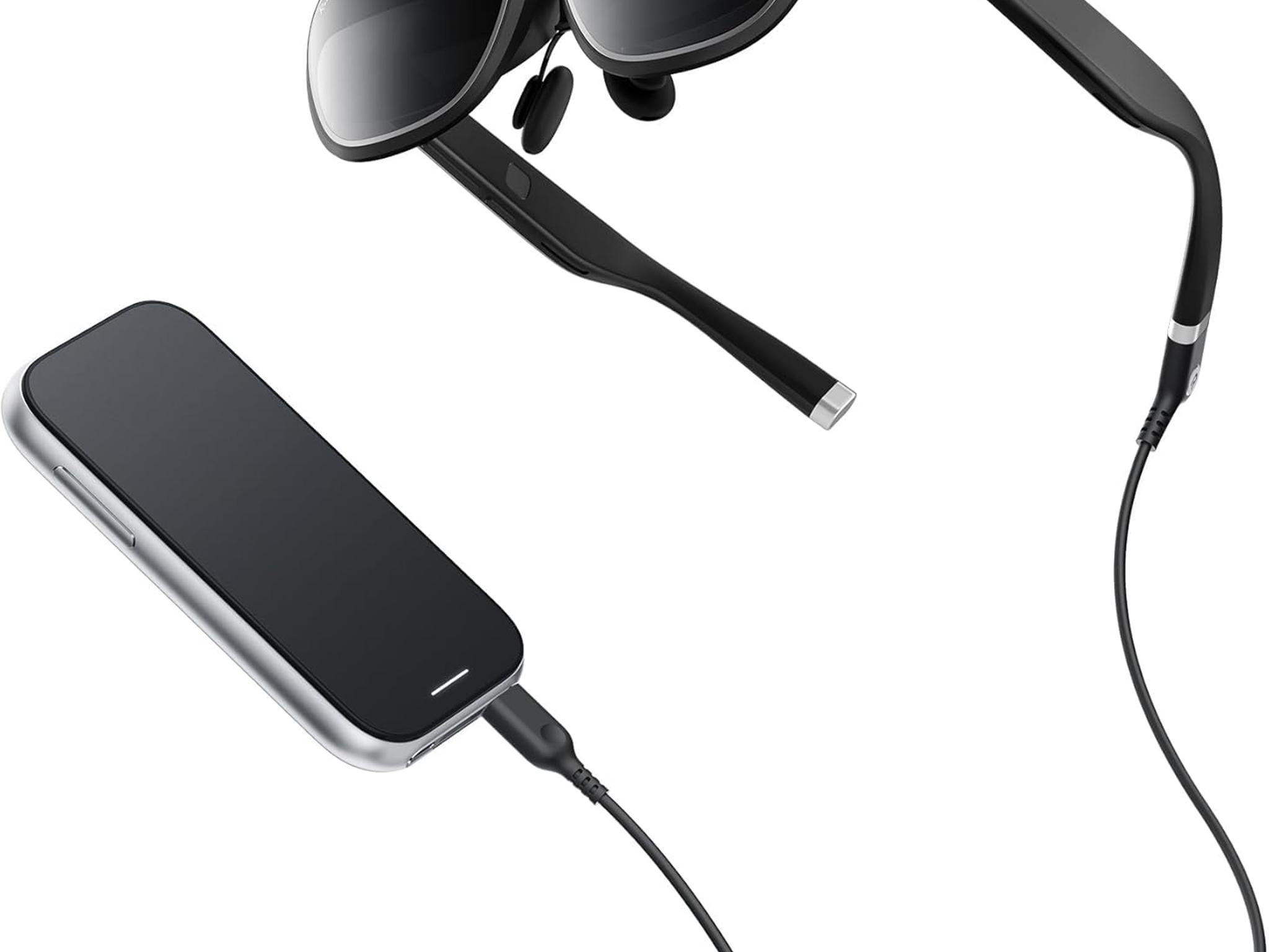 Rokid AR Spatial Black- Max2 AR Glasses & Station2 Spatial Computer Micro-OLED, 120Hz OLED, 600 Nits