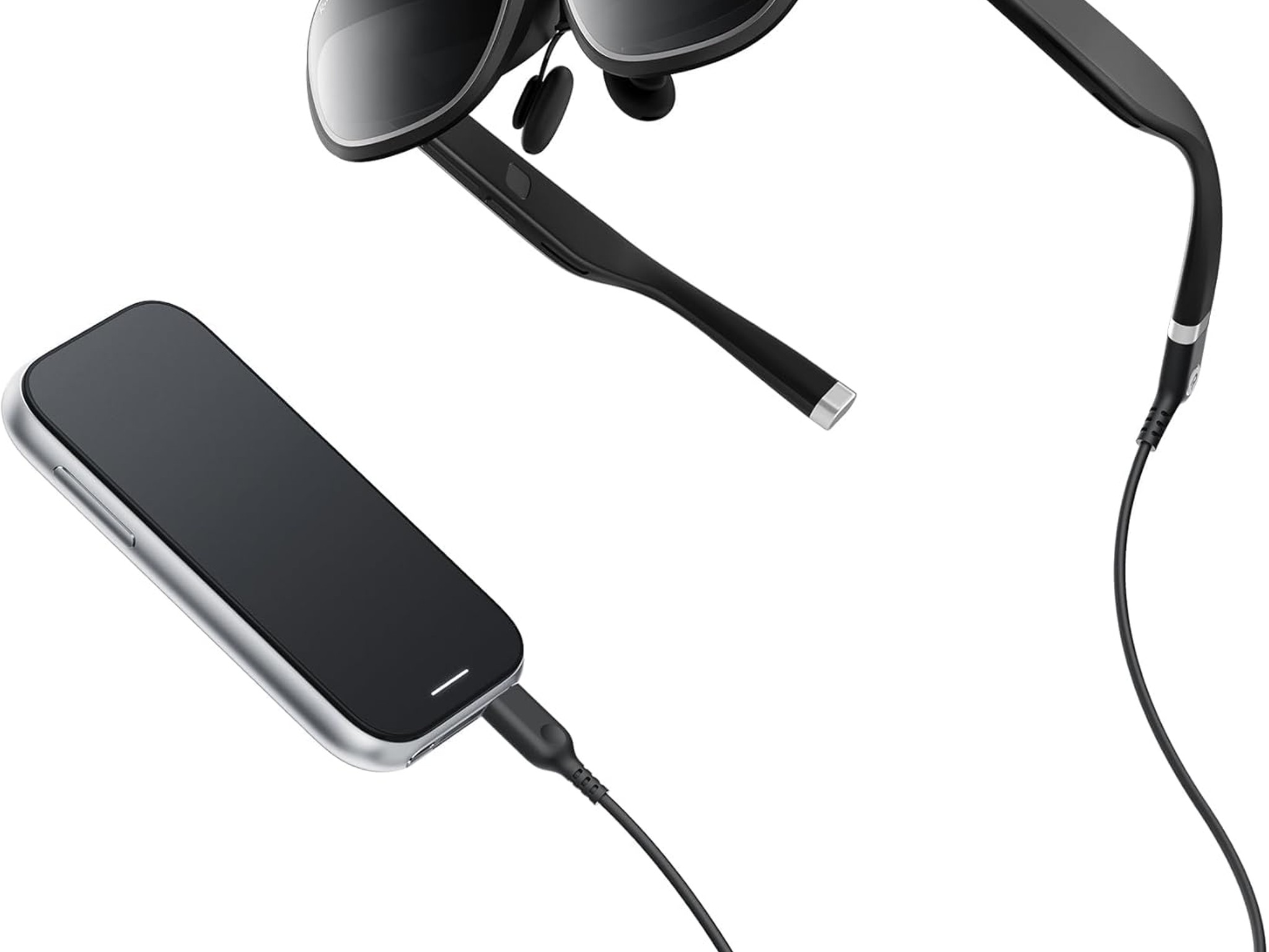 Rokid AR Spatial Black- Max2 AR Glasses & Station2 Spatial Computer Micro-OLED, 120Hz OLED, 600 Nits