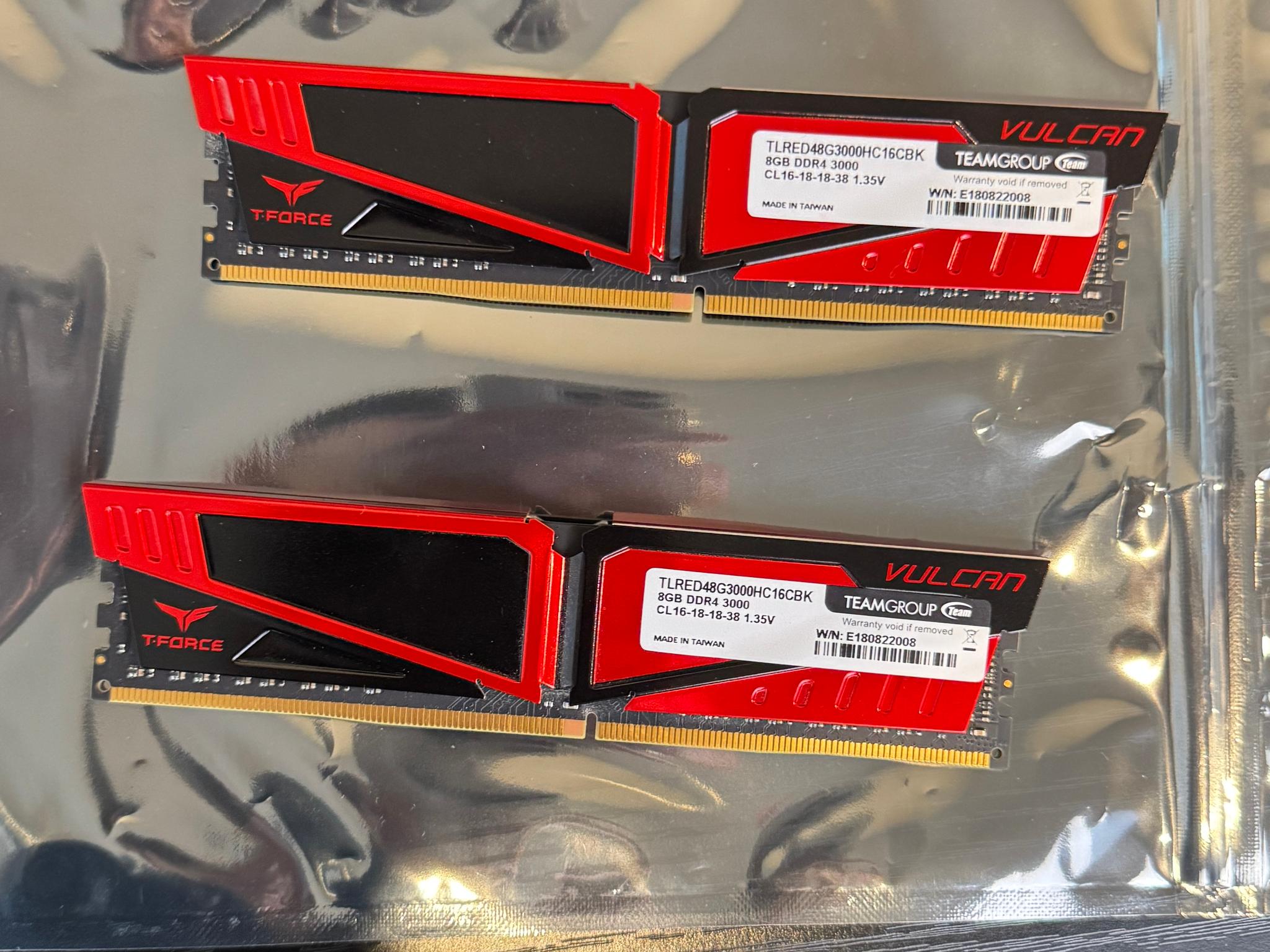DDR4 16GB 3000mts (8gb x2) Teamgroup vulcan
