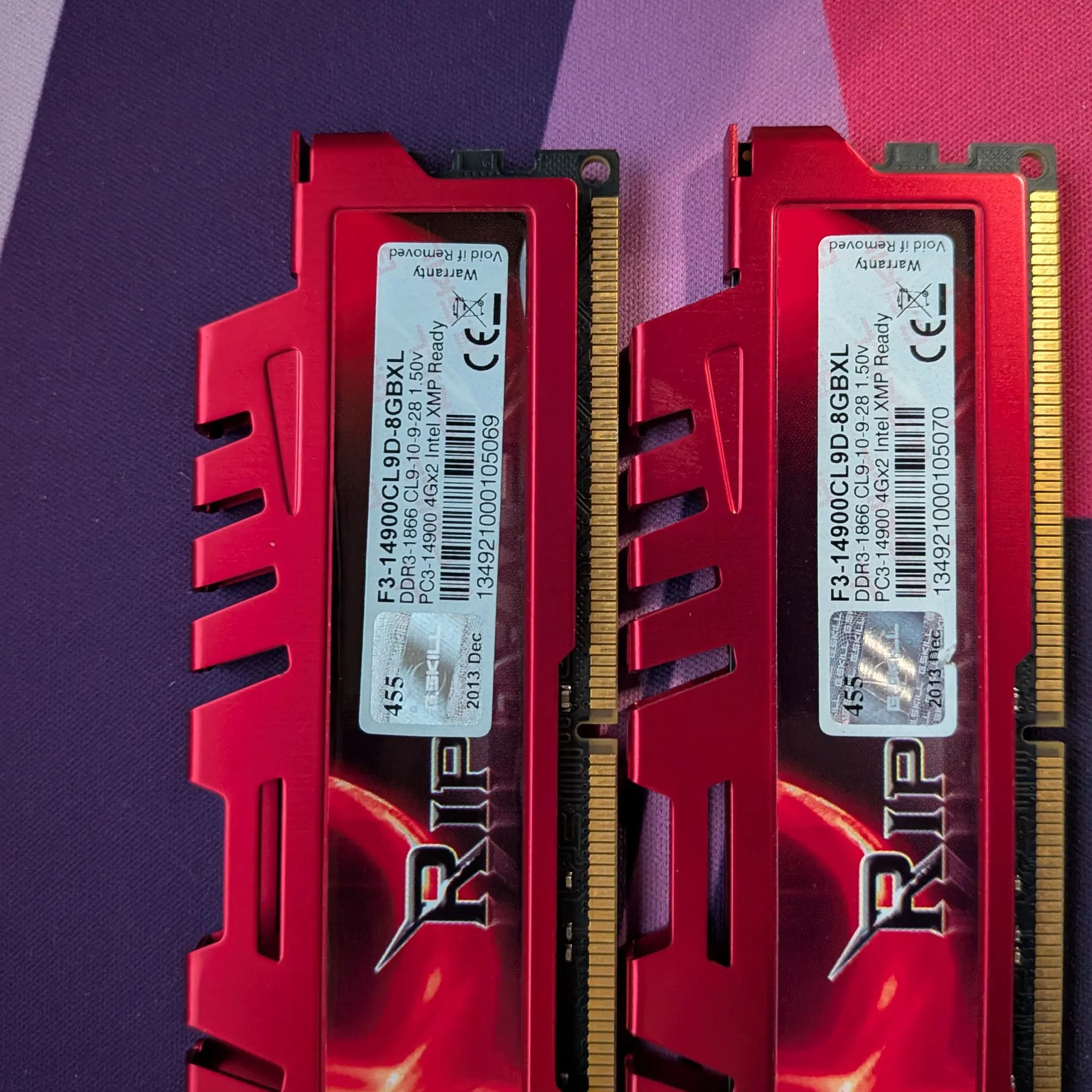 16GB (2x8GB) G.Skill Ripjaws X DDR3 1866MT/s CL9-10-9-28