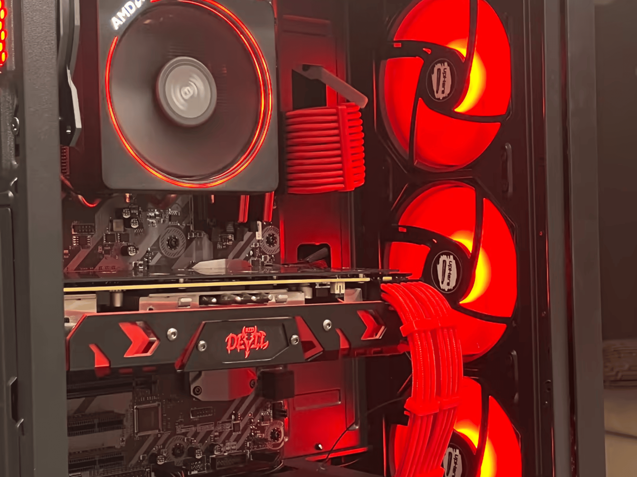 "Red Devil" Ryzen 5 1600X + RX 580 8GB Custom PC