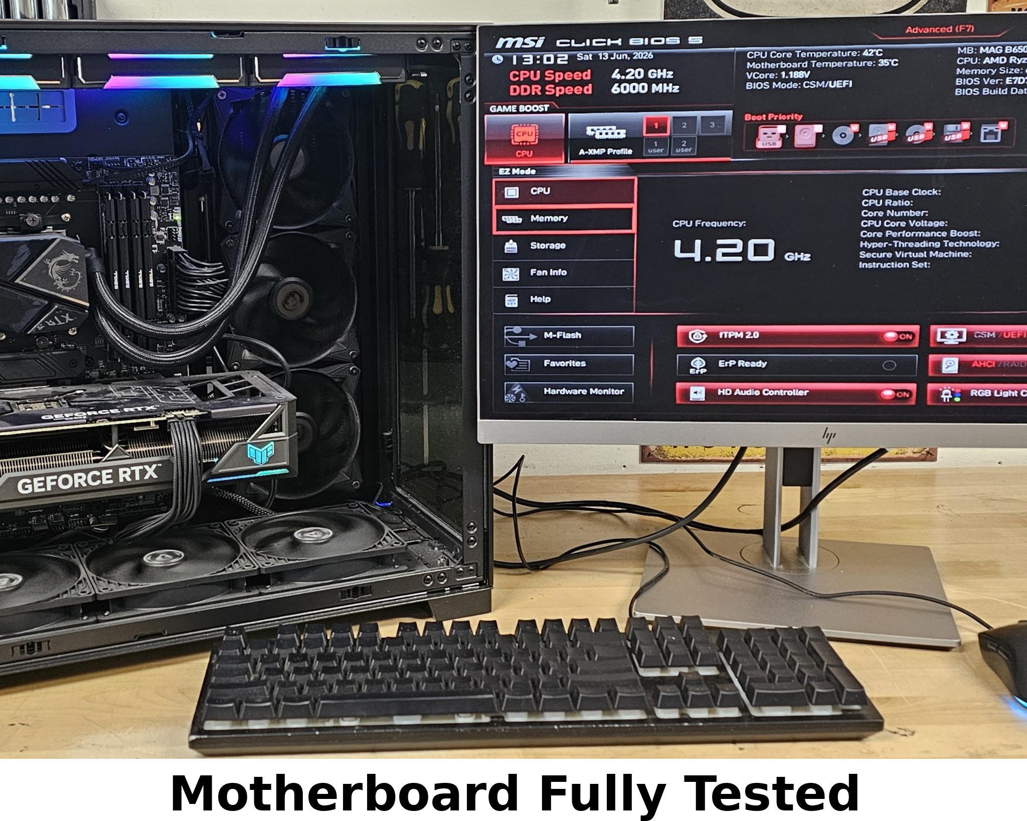 MSI MAG B650 Tomahawk WiFi AMD AM5 DDR5 ATX motherboard