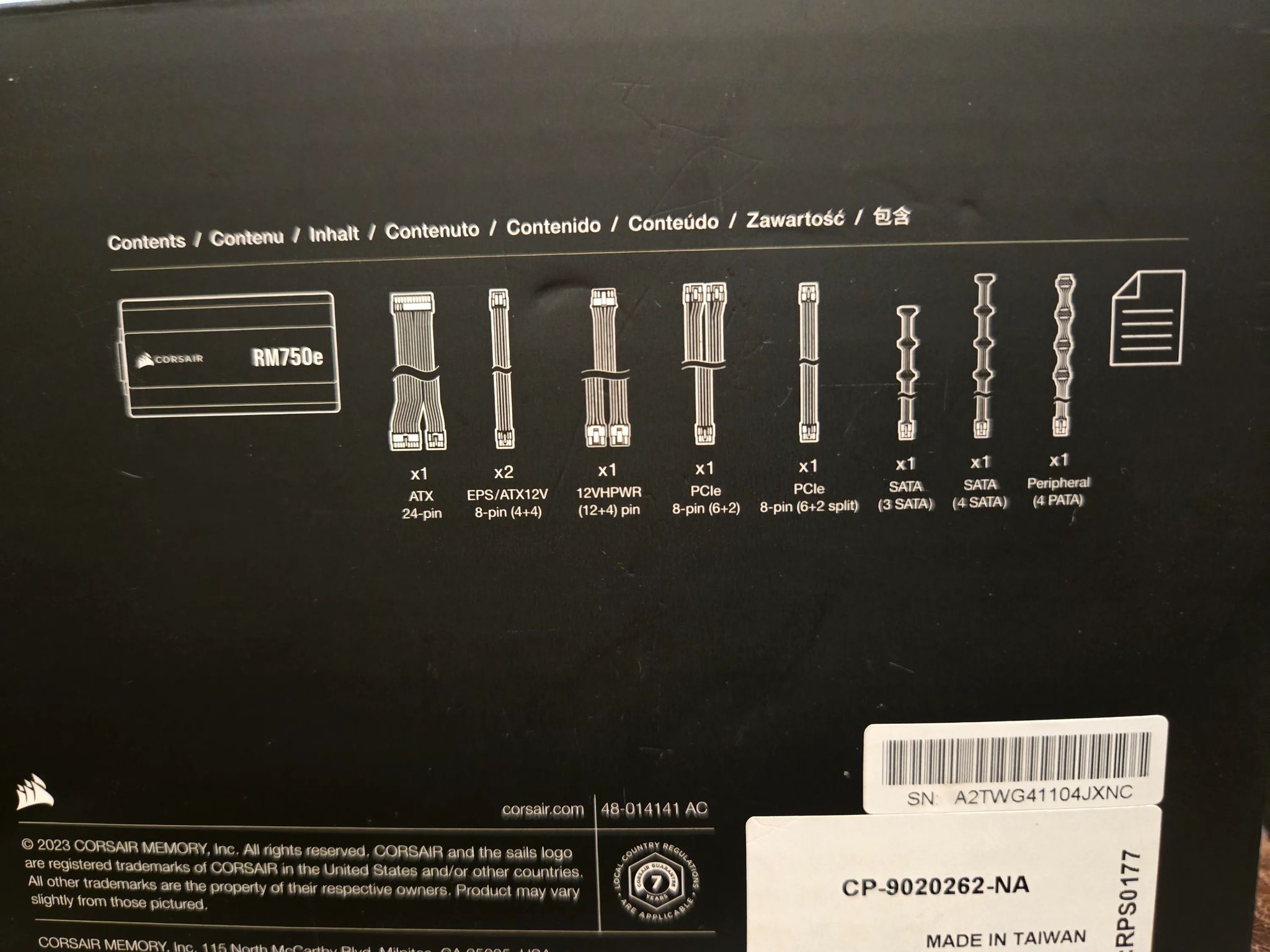 Corsair RM750e Power Supply