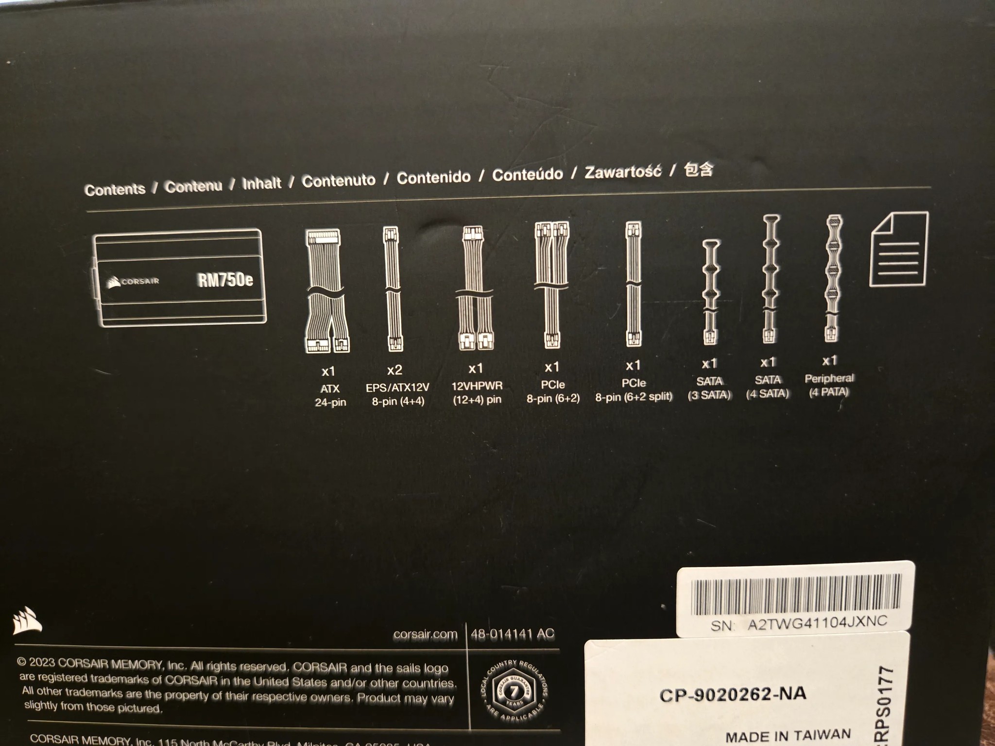 Corsair RM750e Power Supply