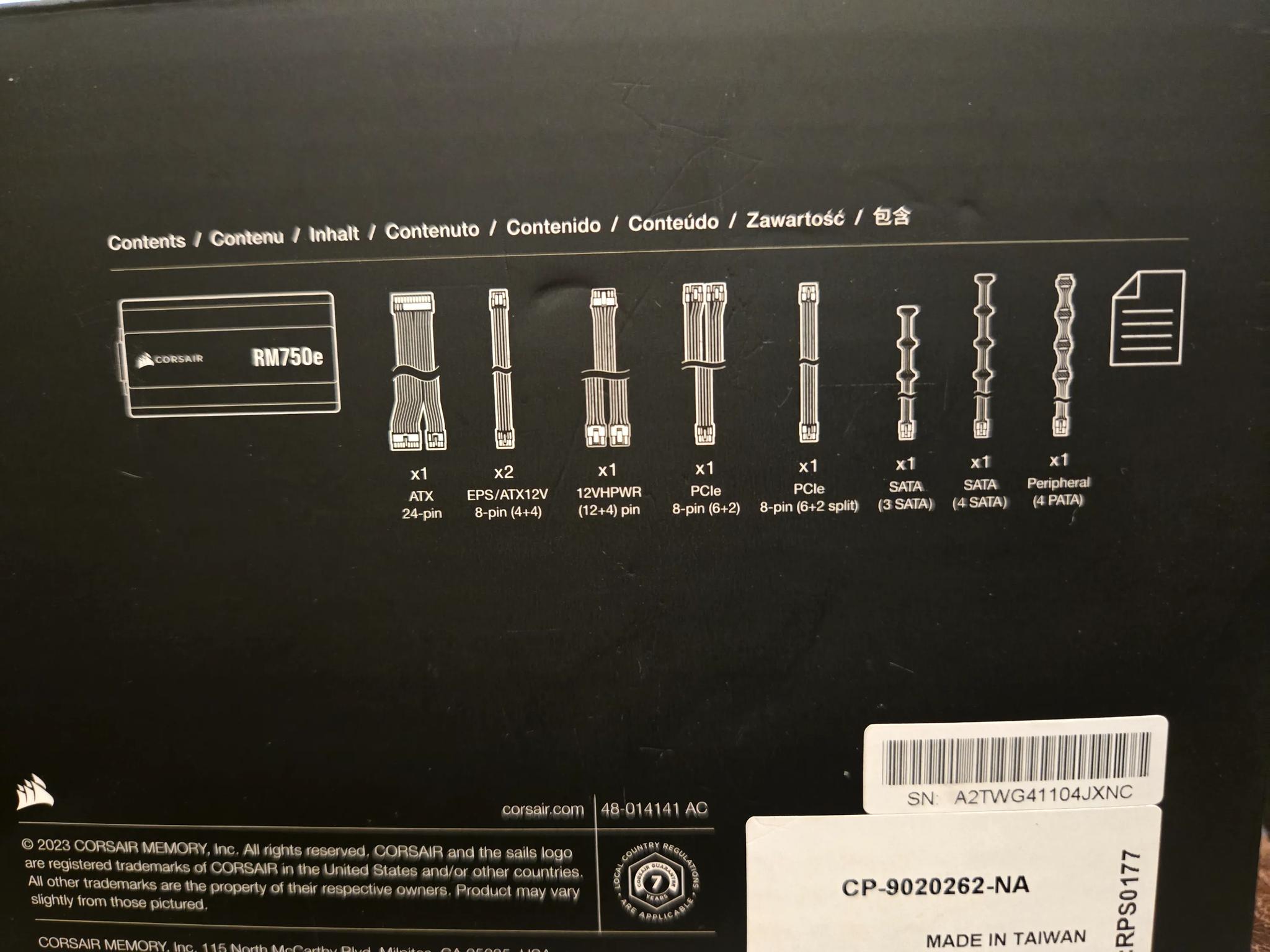 Corsair RM750e Power Supply