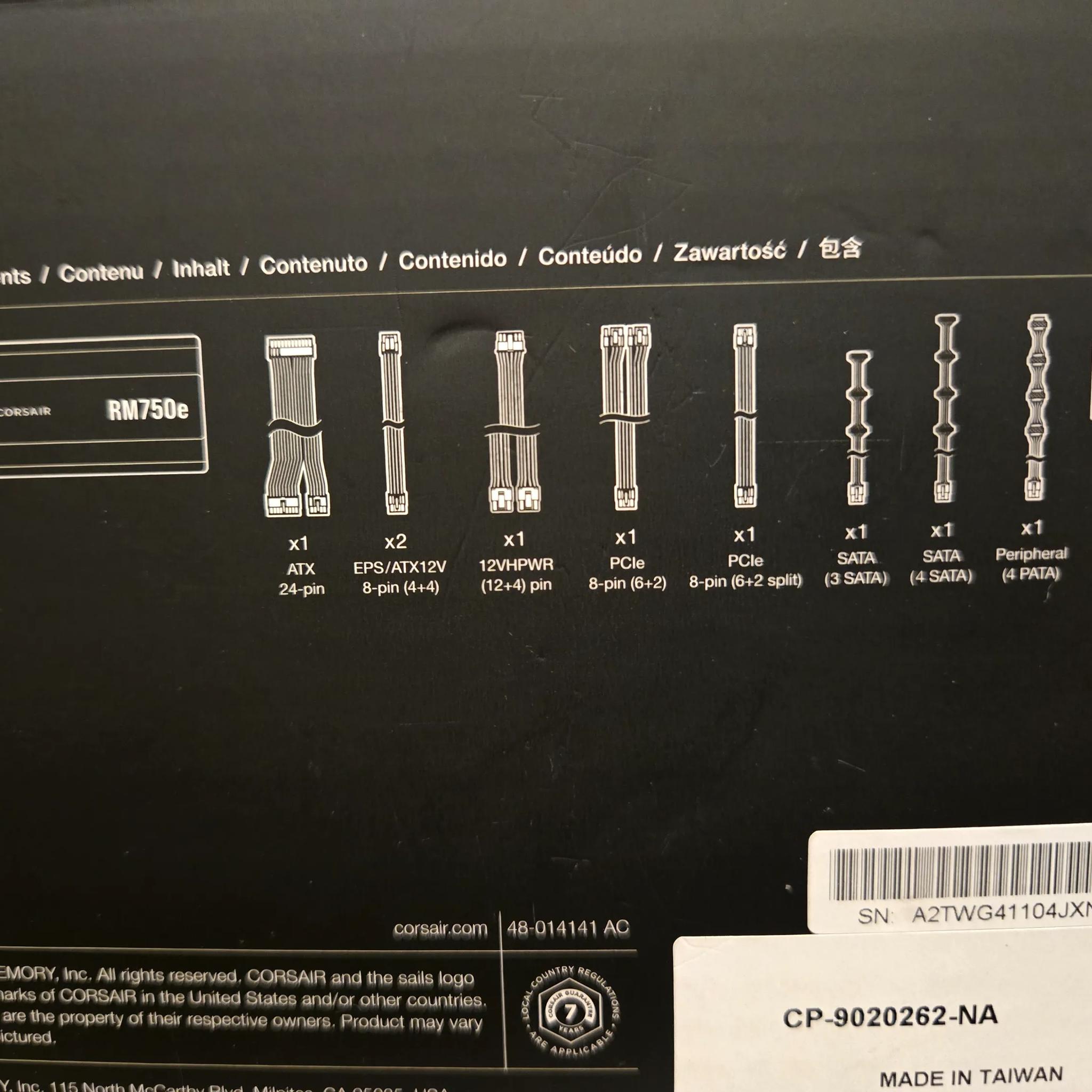 Corsair RM750e Power Supply