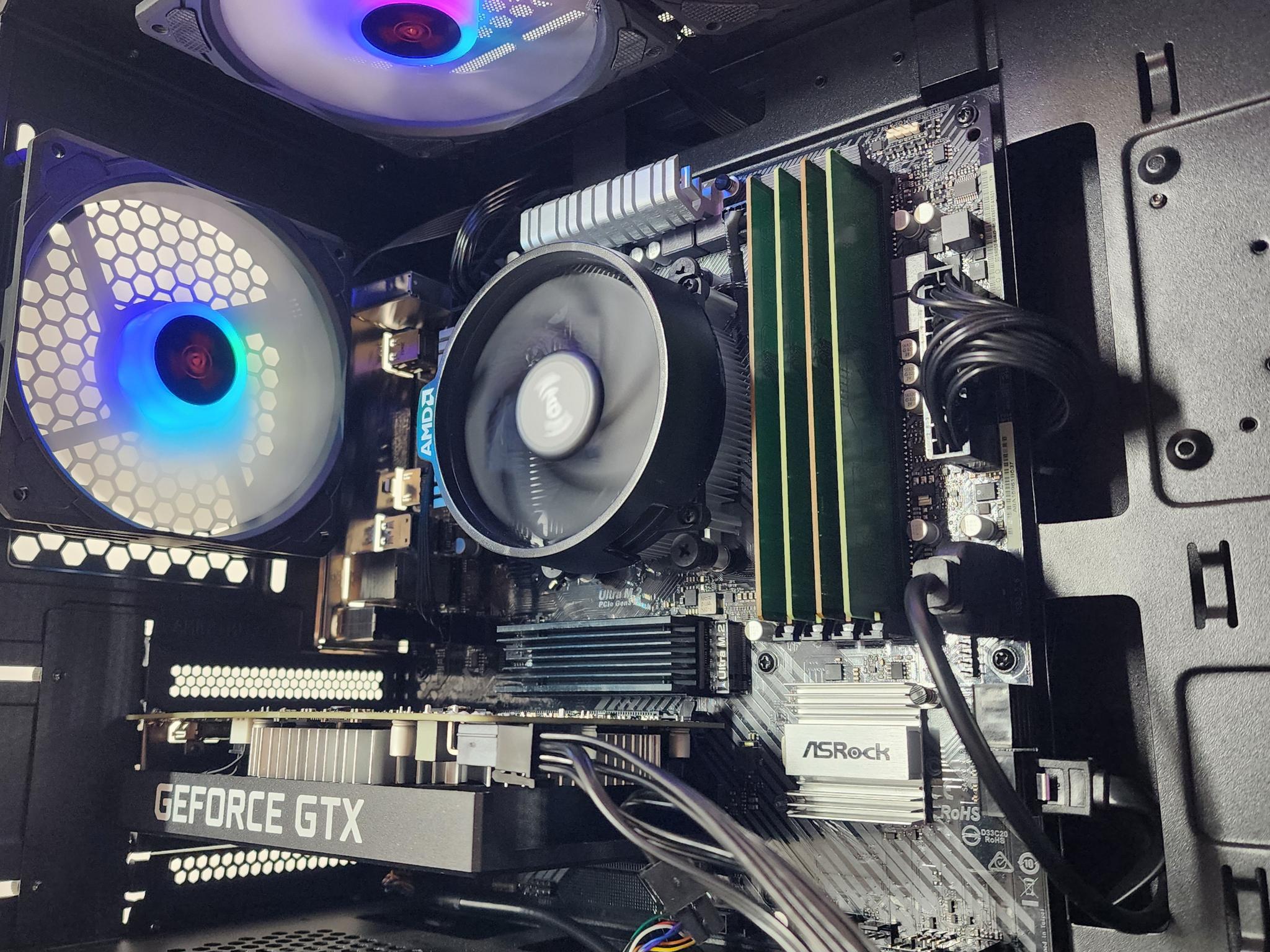 Gaming PC Ryzen 7 2700X 32GB RAM 256GB SSD + 1TB HDD GTX 1650 SUPER 4GB Windows 11 Computer