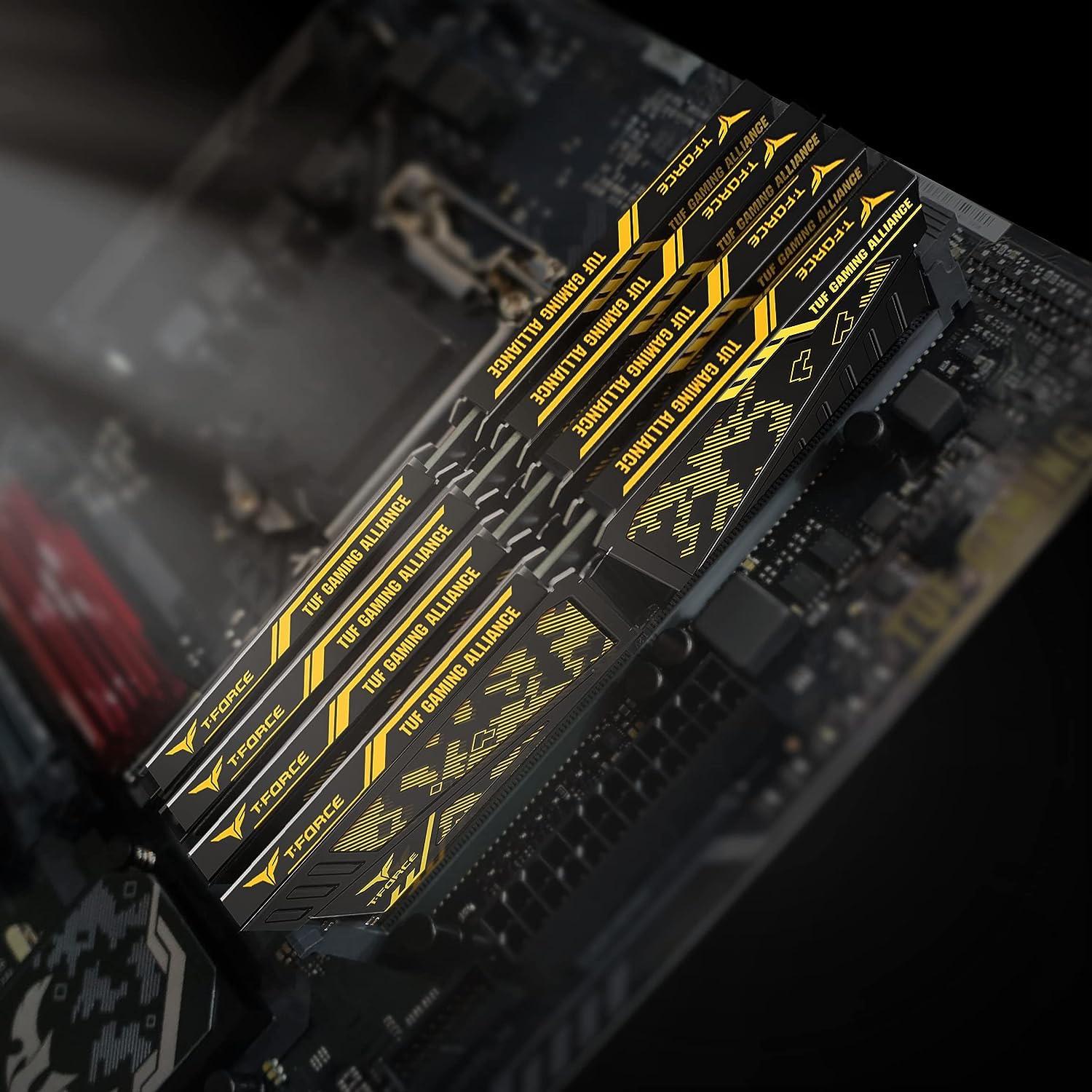 TEAMGROUP T-Force Vulcan TUF Gaming Alliance DDR4 32GB Kit (2x16GB) 3200MHz (PC4-25600) CL16
