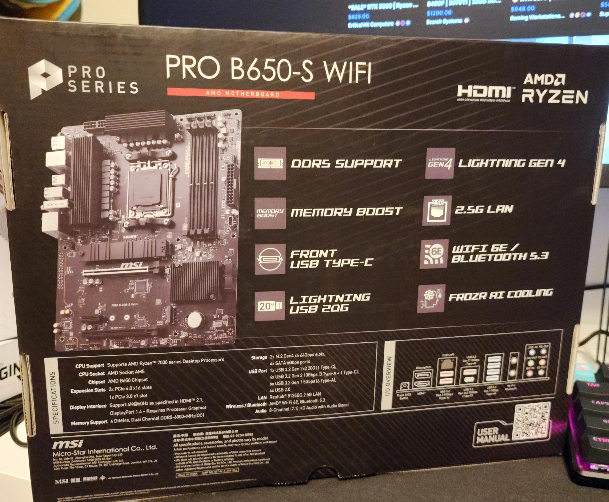 MSI Pro B650-S WiFi Motherboard