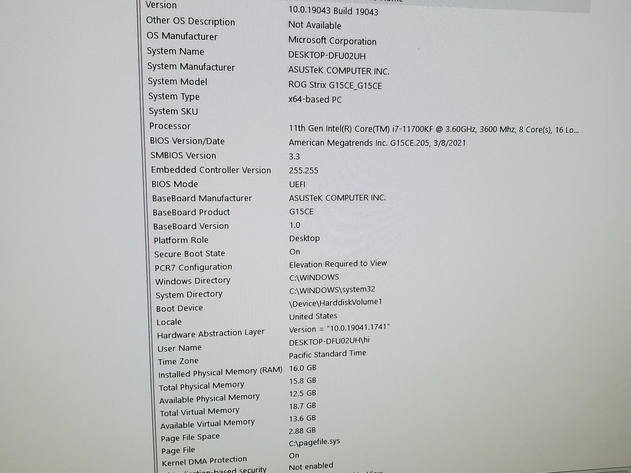 Asus ROG G15CE Gaming Computer 3080 GPU