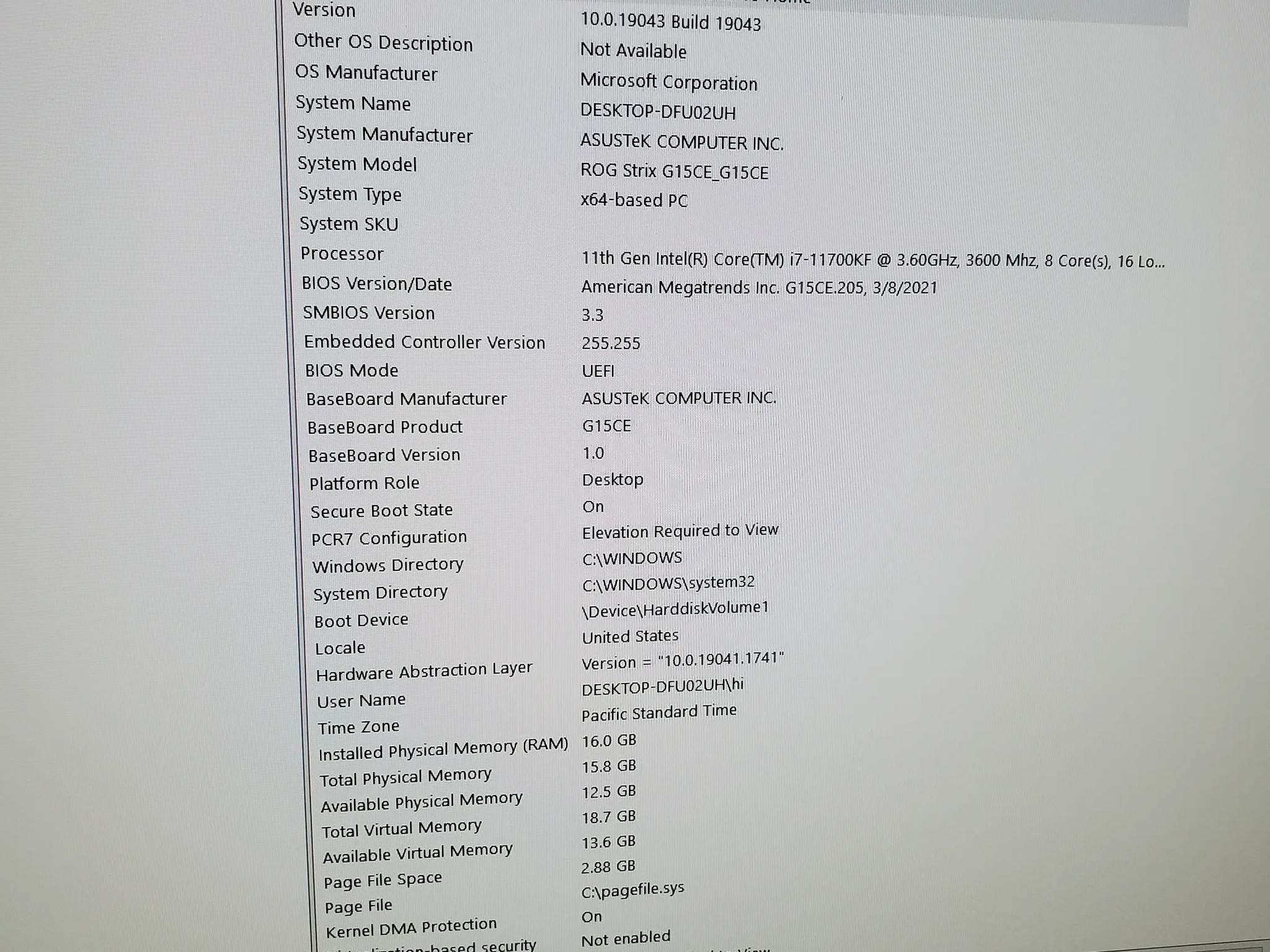 Asus ROG G15CE Gaming Computer 3080 GPU