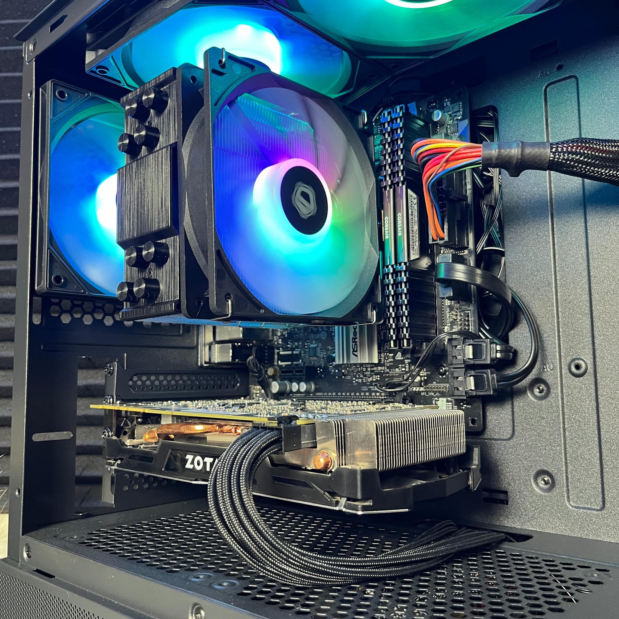 Black RGB Gaming PC | i3 10100F + GTX 1070 8GB | 16GB