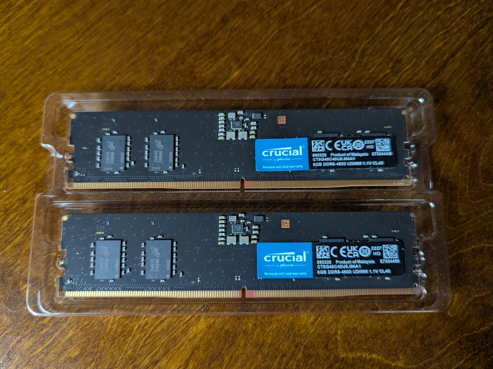 Crucial 16GB (2x8GB) DDR5-4800 RAM CT8G48C40U5