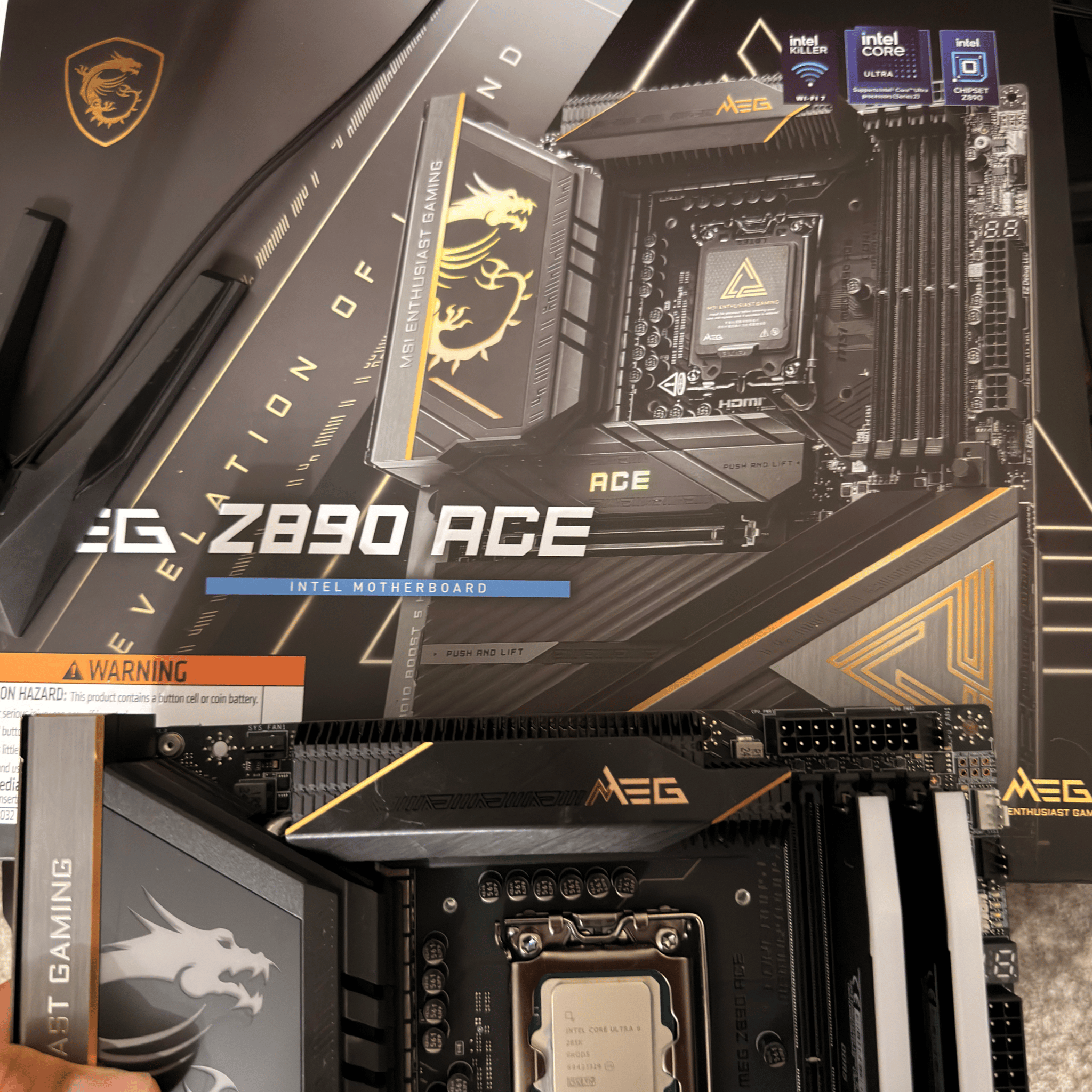 Intel Core Ultra 9 285k, MSI MEG Ace, 96gb DDR5 6400 Corsair