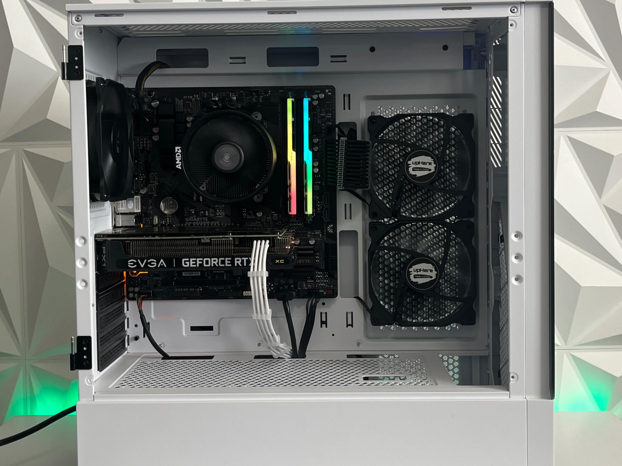 RTX 3060 12GB, Ryzen 5 2600X, 16GB RAM | White RGB Gaming Computer/PC