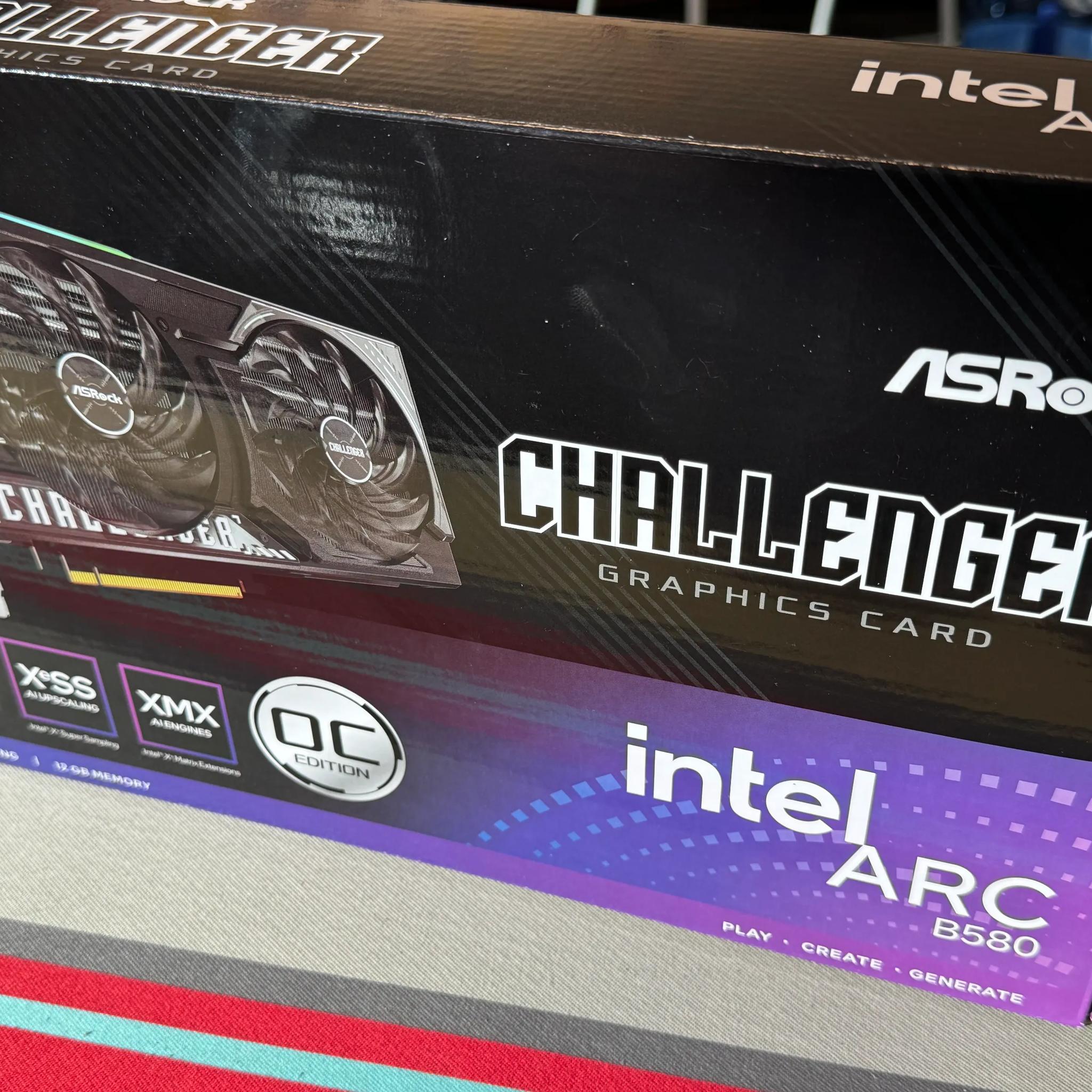ASROCK Intel Arc B580 Challenger 12GB GDDR6 OC Graphics Card