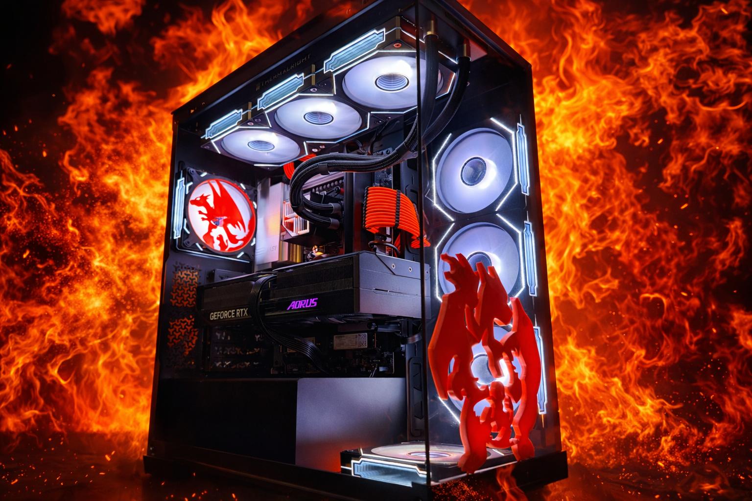 🔥🧡 PRIZM ZARD🧡🔥  Ryzen 9 7900X| RTX 5070| 32 GB DDR5| 2.5 TB NVMe| 850W PSU