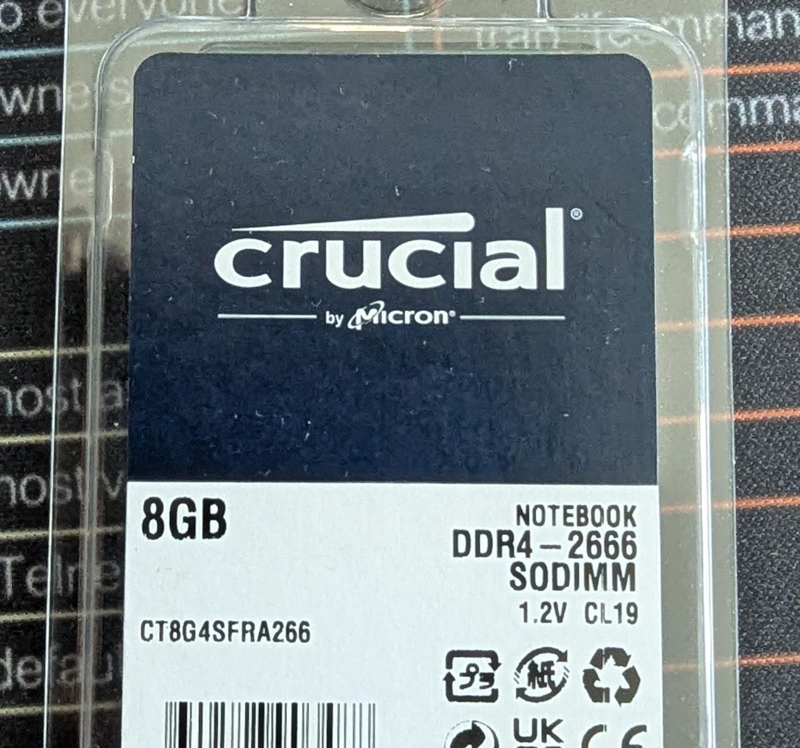 8GB Crucial DDR4-2666 SODIMM RAM CT8G4SRA266