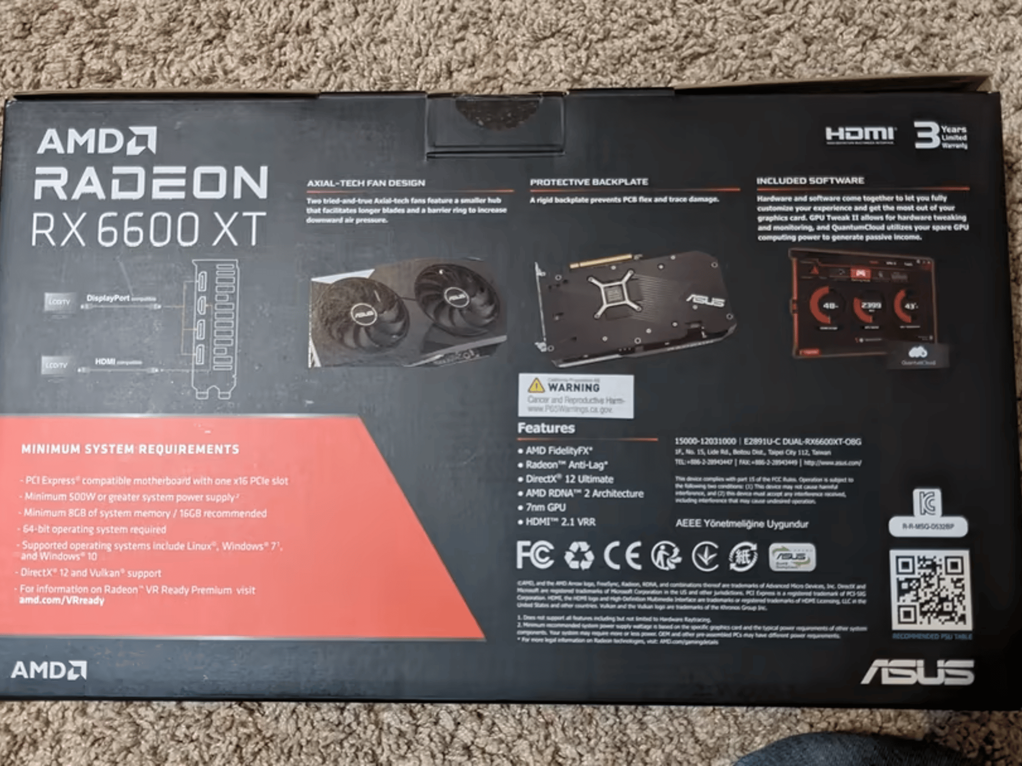 ASUS Dual Radeon RX 6600 XT 8GB