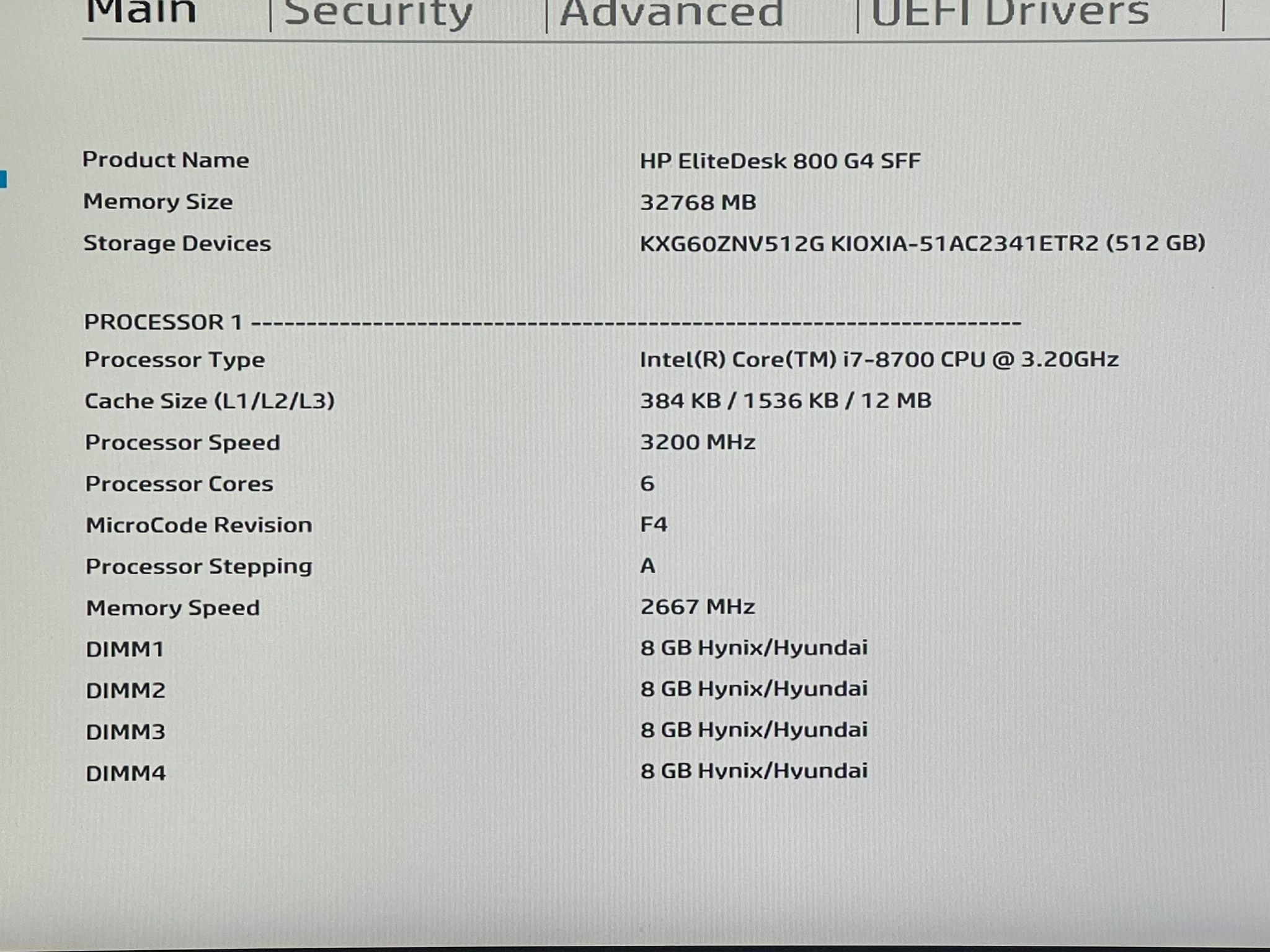 HP EliteDesk 800 G4 | i7-8700, 32GB, 1TB