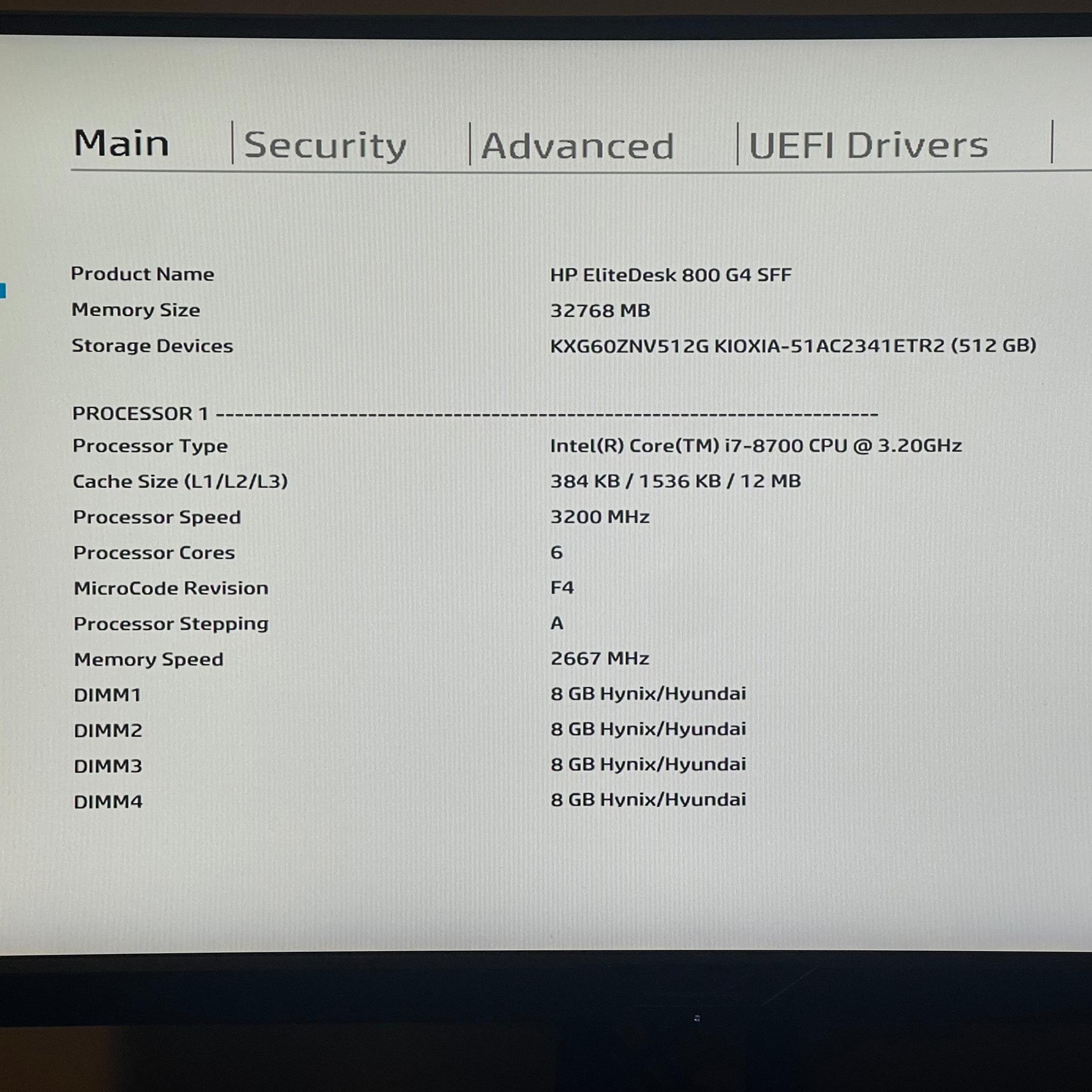 HP EliteDesk 800 G4 | i7-8700, 32GB, 1TB