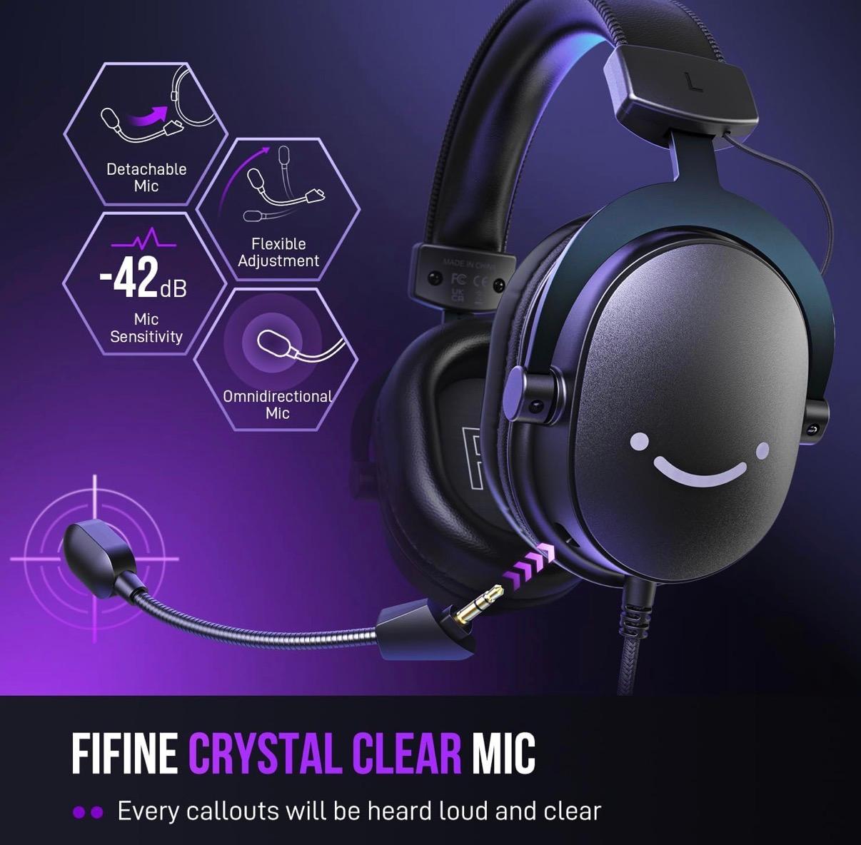 Wired Gaming Headset, USB Headphone with 7.1 Surround Sound, Detachable Microphone