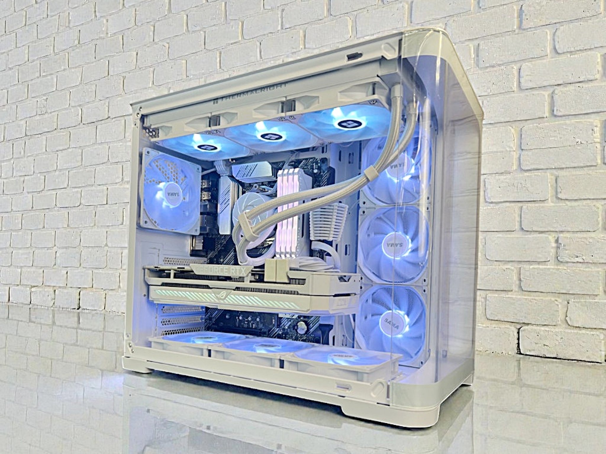 Liquid Cooled Ryzen 7 5800X ROG Strix RTX 3070 32GB RAM 1 TB WIFI5 Win 11