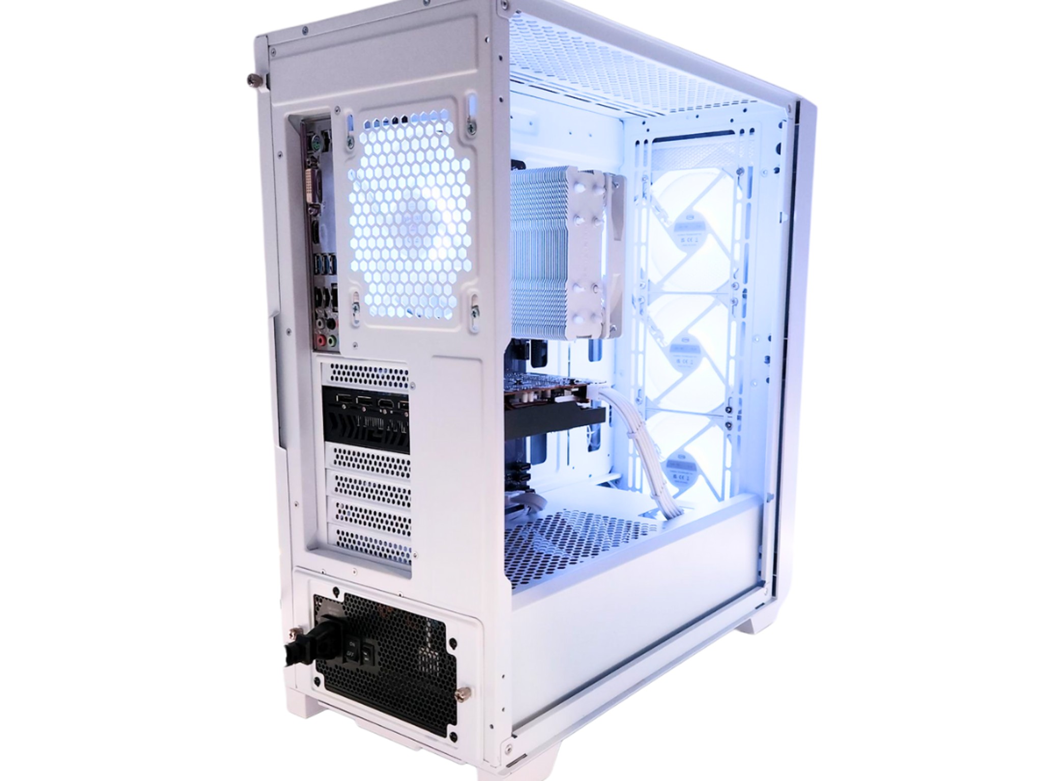 🧊Iceburg❄️: RX 6600 | Ryzen 3600 | 16GB DDR4 RAM | 512GB SSD | 5 RGB Fans | White RGB Gaming PC