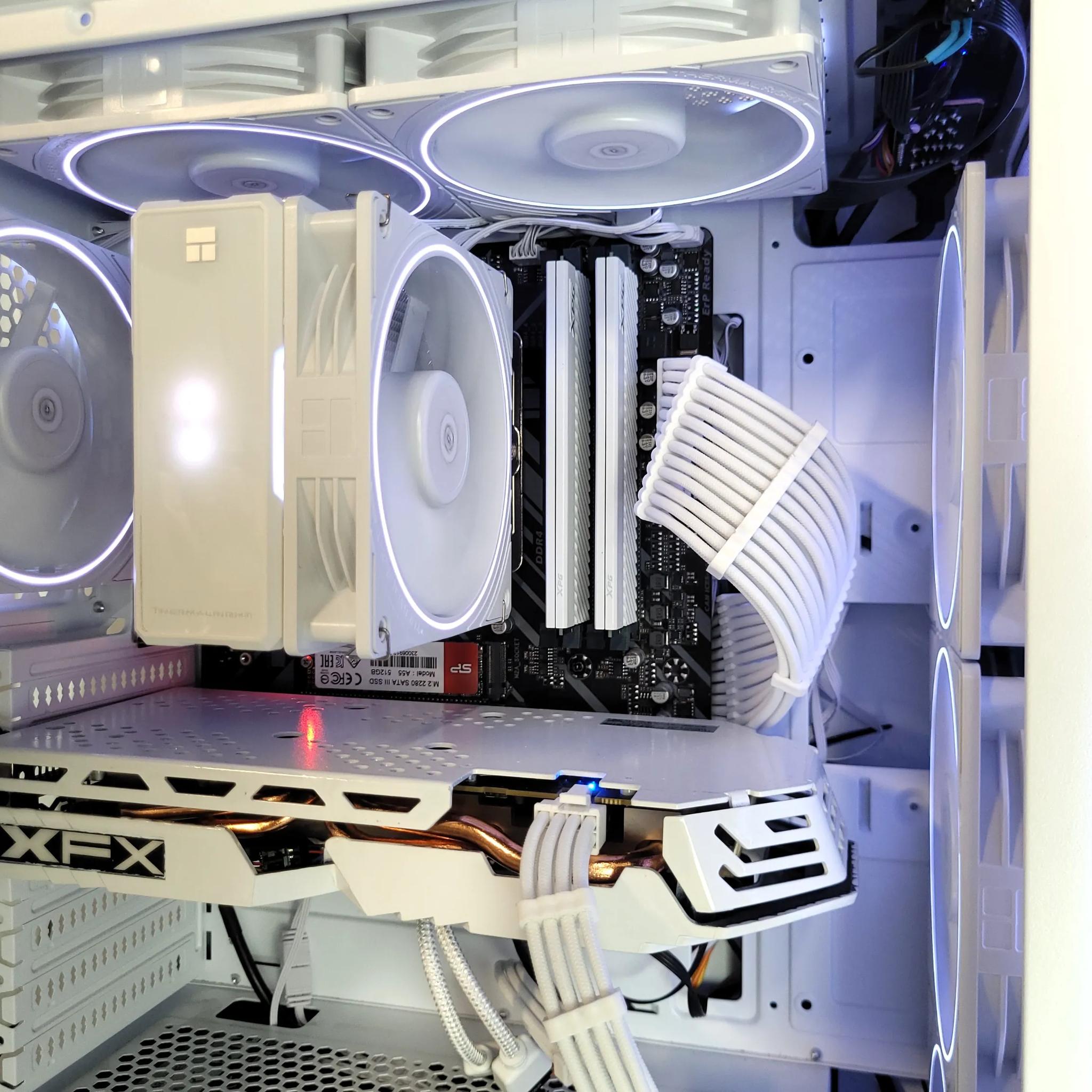All White Budget Gaming PC | Ryzen 5 | XFX RX 580 8gb GPU