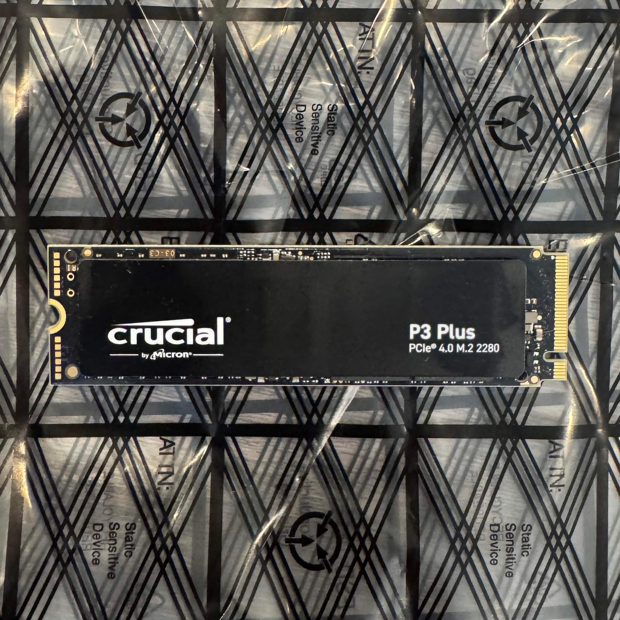 Crucial P3 Plus 4TB M.2 2280 NVMe PCIe Gen4 x4 SSD 100% Health