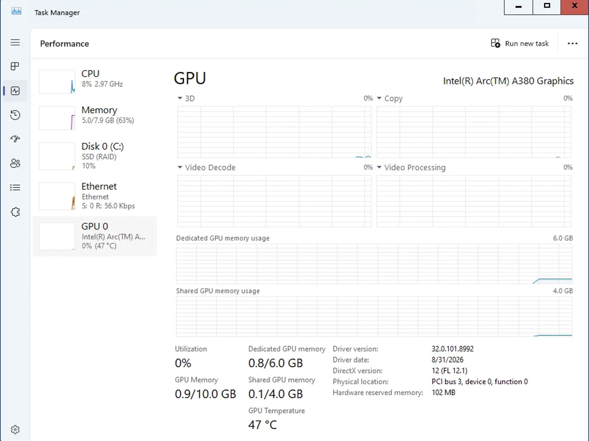 GUNNIR Intel ARC A380 Low Profile Single Slot 6 Gb Graphics Card