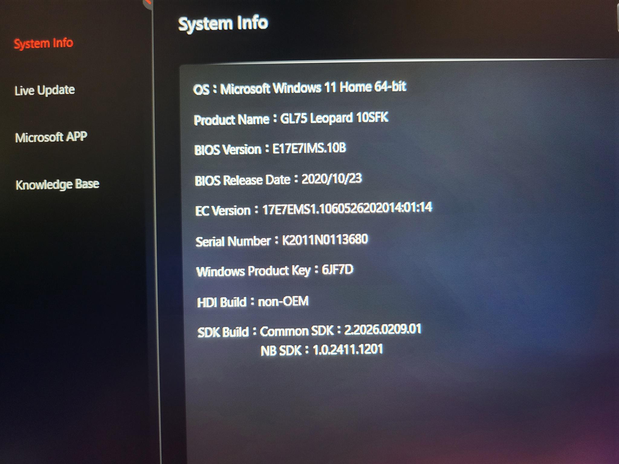 MSI GL75 Leopard