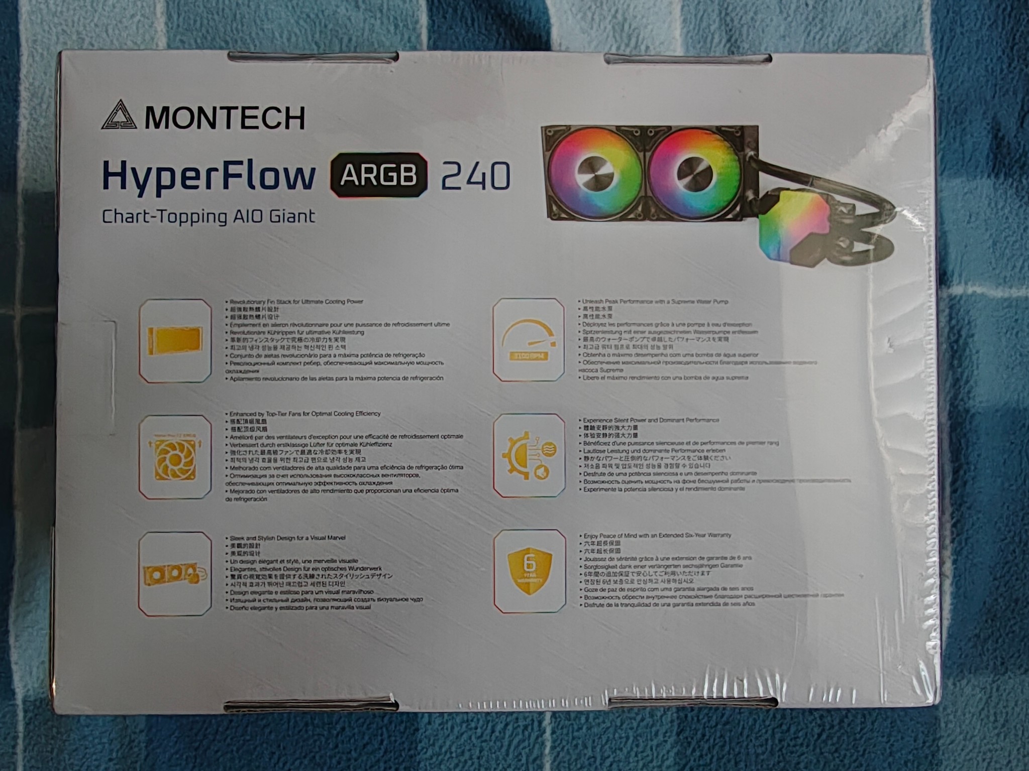 Montech HyperFlow ARGB 240 AIO CPU Cooler - Brand New