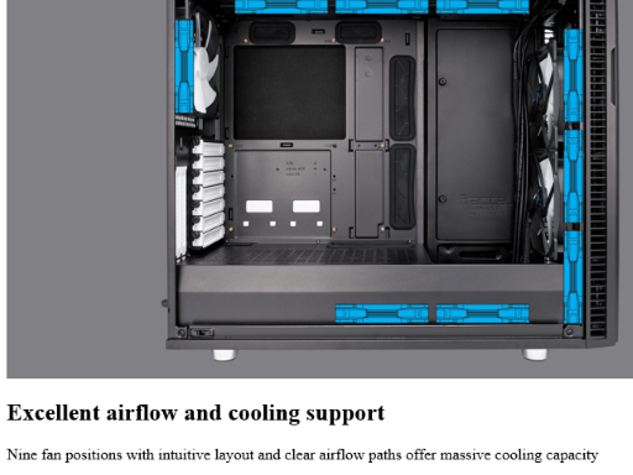 Fractal Design Define R6 - Mid Tower Computer Case - Gunmetal Grey, Tempered Glass