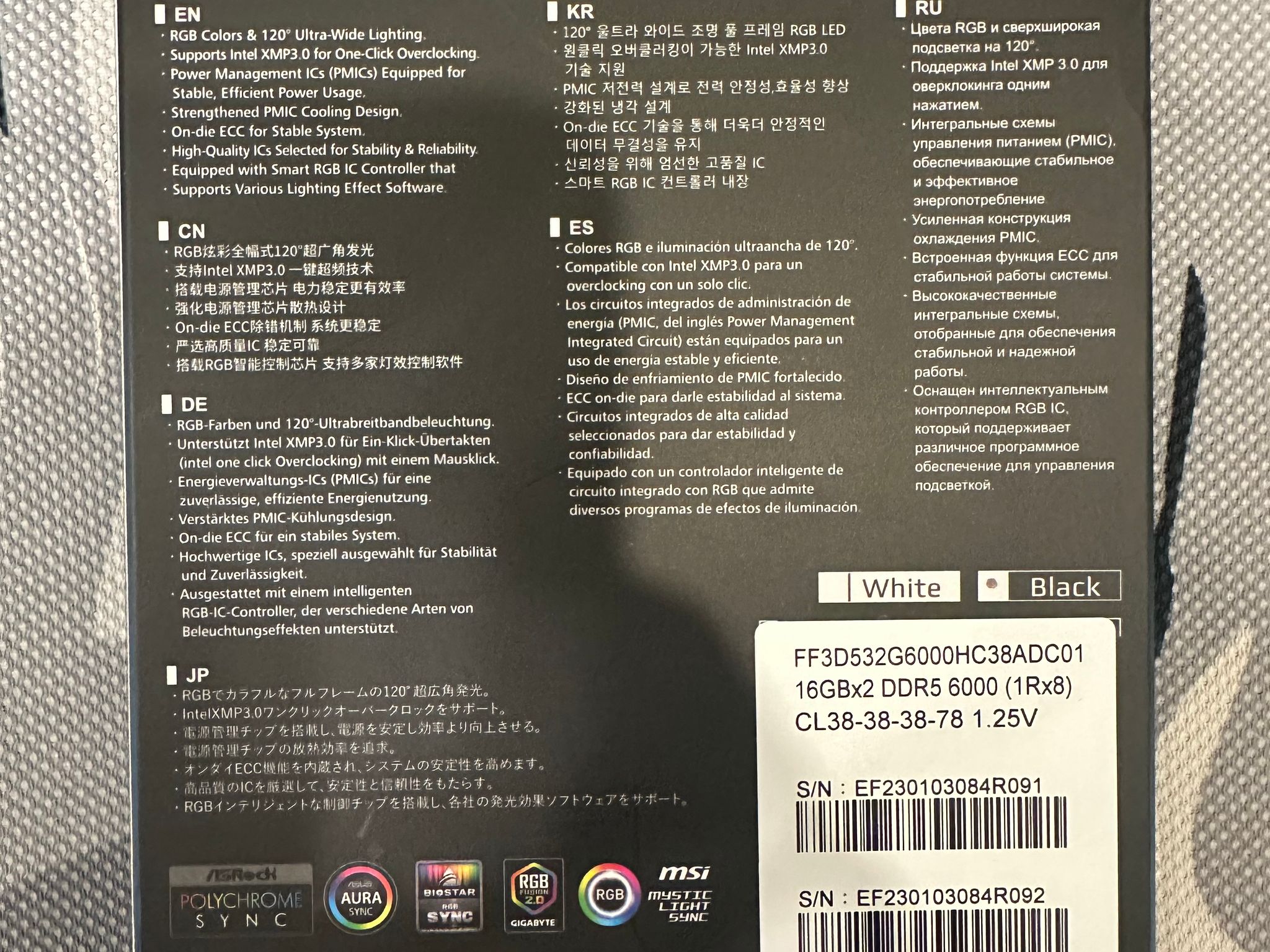 Brand new & Sealed 32GB DDR5 T-FORCE DELTA RGB