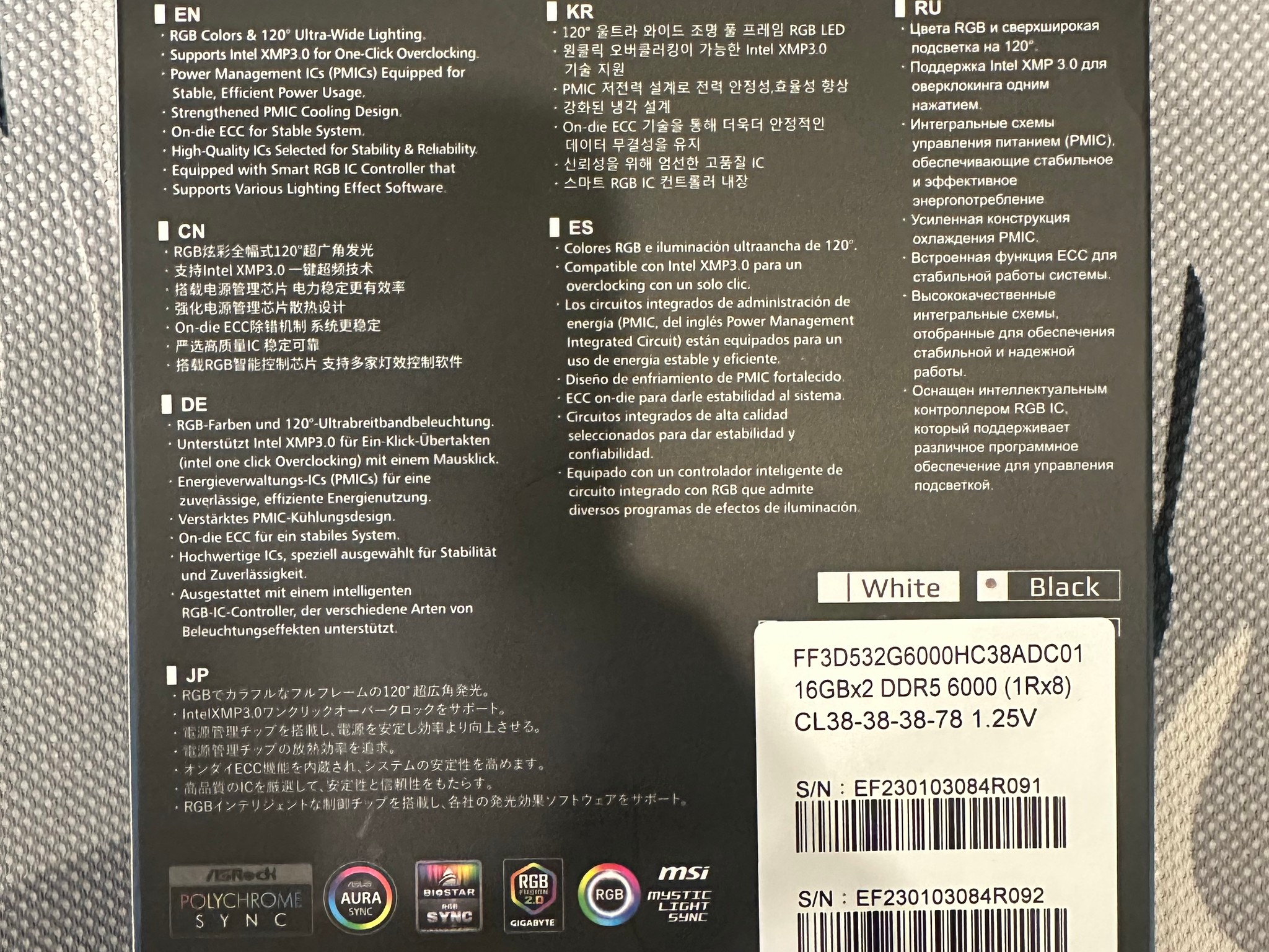 Brand new & Sealed 32GB DDR5 T-FORCE DELTA RGB