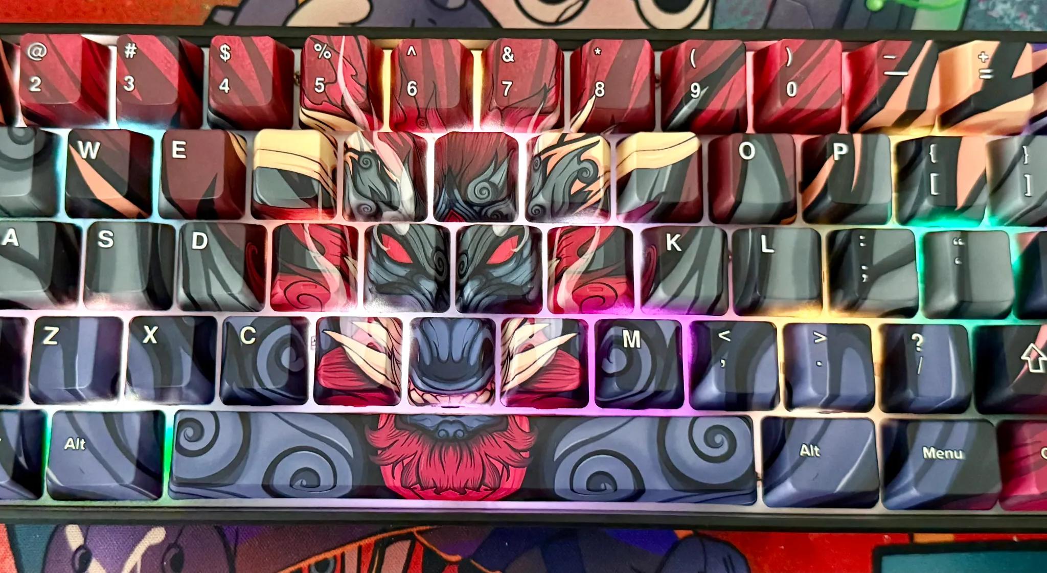 AlpheriorKeys Hayabusa 60% Mechanical RGB Keyboard (Red Oni Dragon)