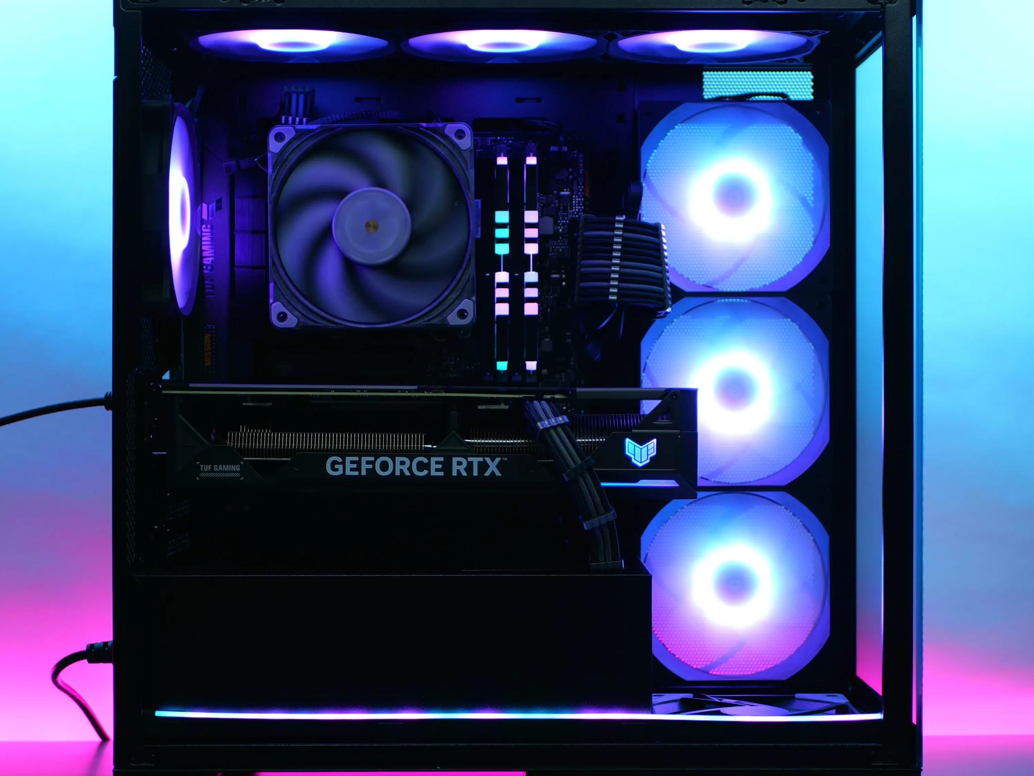 TUF Metal | RTX 4070, I5 13400F (10-core), 32gb ram Glass tower RGB PC